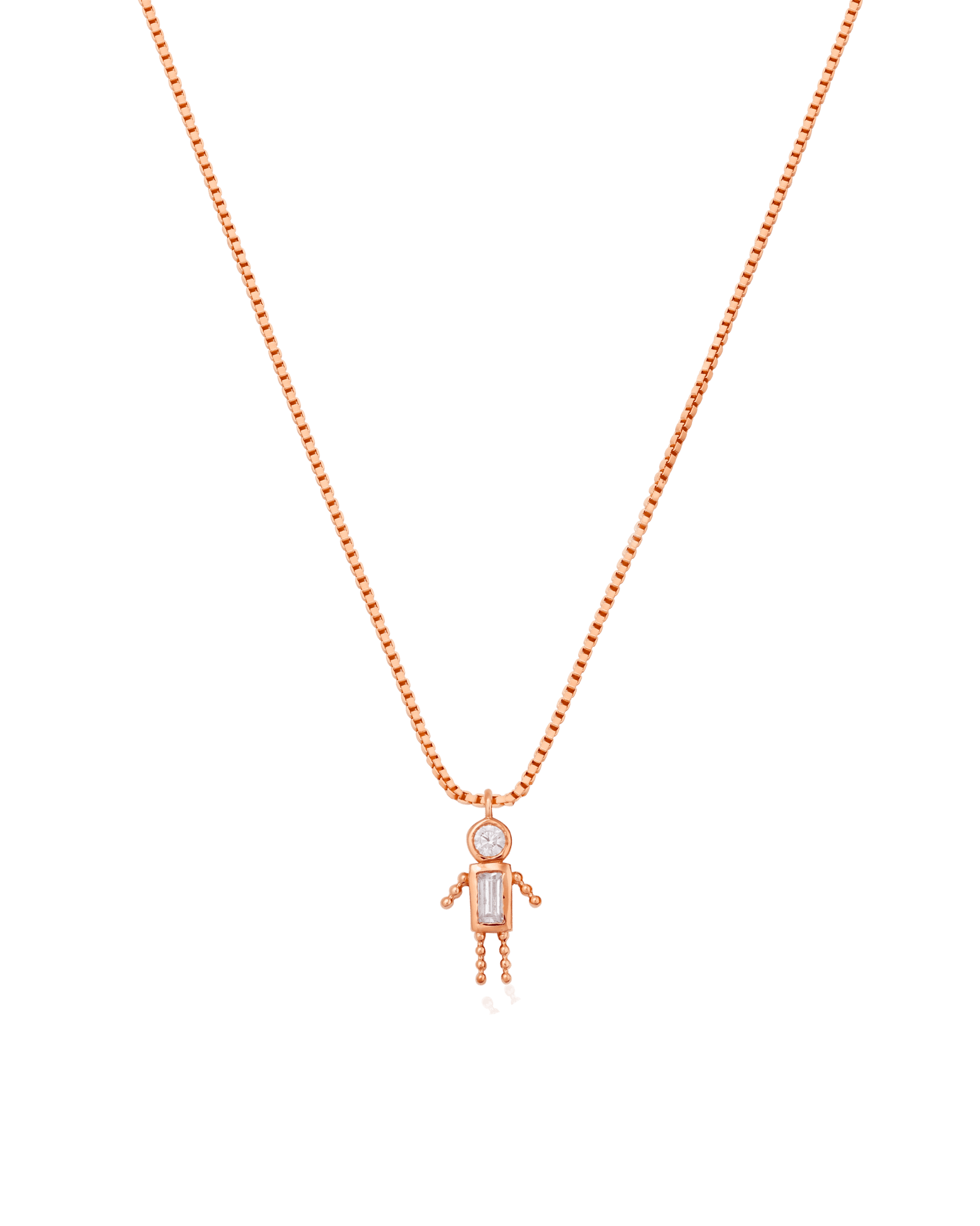 Single Mini Me Necklace - 18K Rose Vermeil Necklaces magal-dev 1 Small - 16"