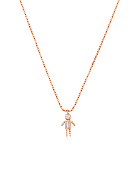 Single Mini Me Necklace - 18K Rose Vermeil Necklaces magal-dev 1 Small - 16"