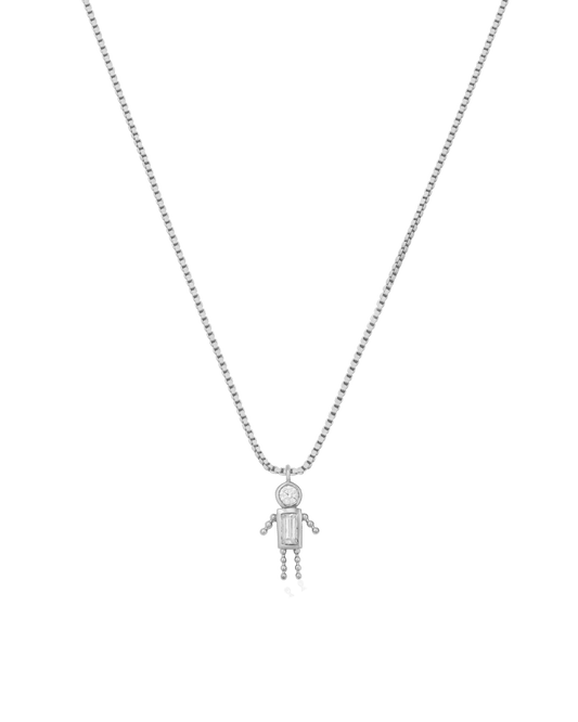 Single Mini Me Necklace - 925 Sterling Silver Necklaces magal-dev 1 Small - 16"