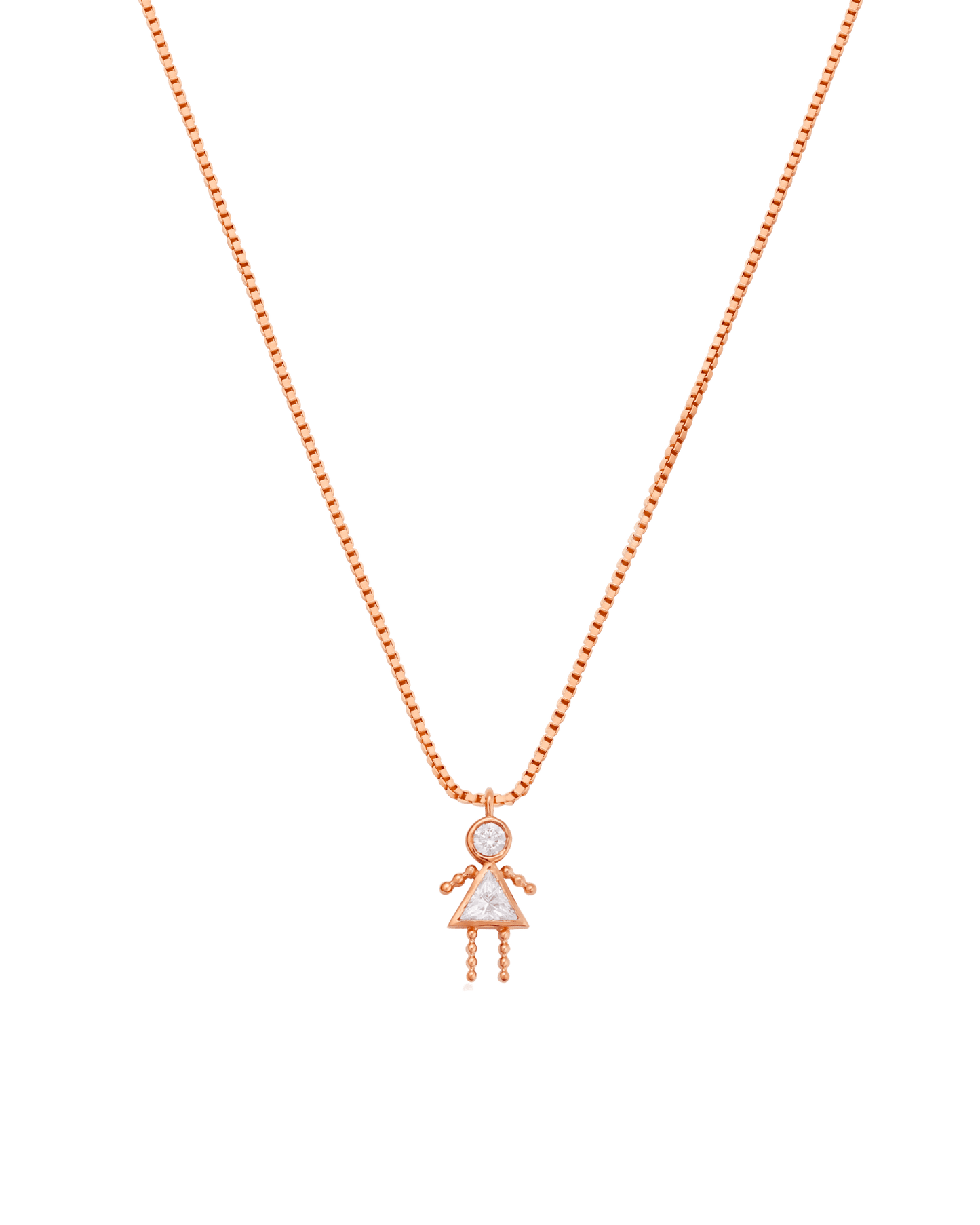 Single Mini Me Necklace - 18K Rose Vermeil Necklaces magal-dev