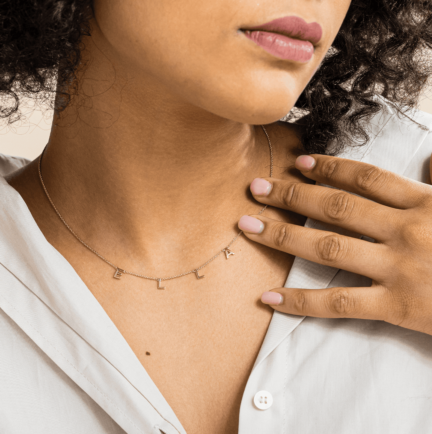 Name Necklace - 18K Rose Vermeil Necklaces magal-dev