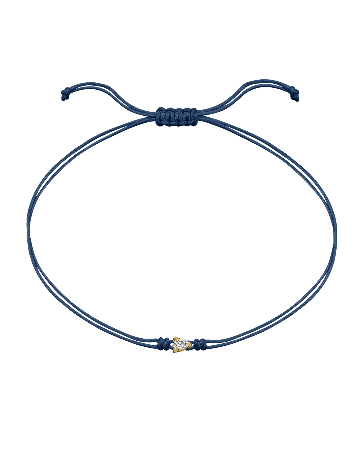 Pear Diamond String Of Love - 14K Yellow Gold Bracelet 14K Solid Gold Indigo
