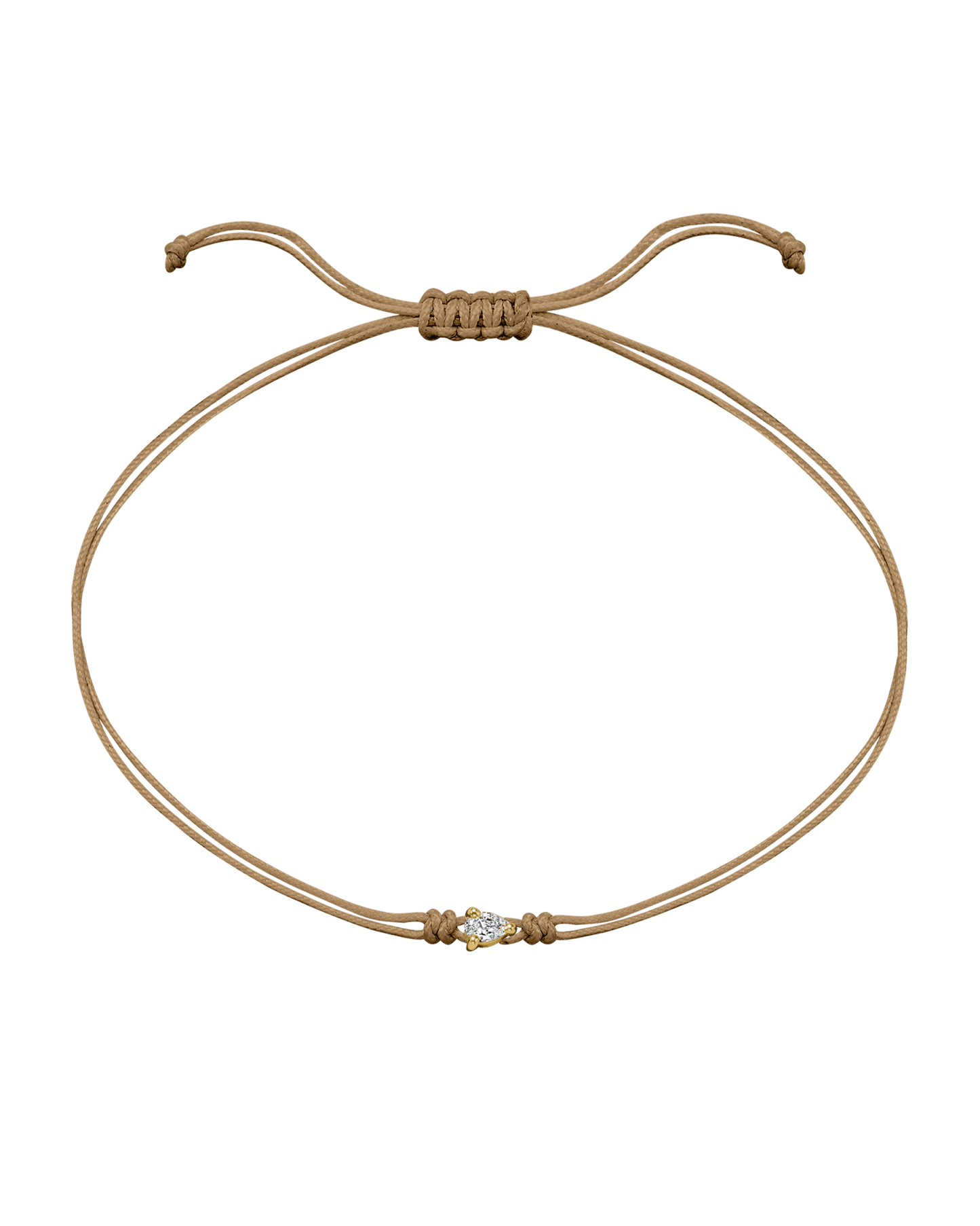 Pear Diamond String Of Love - 14K Yellow Gold Bracelet 14K Solid Gold Camel