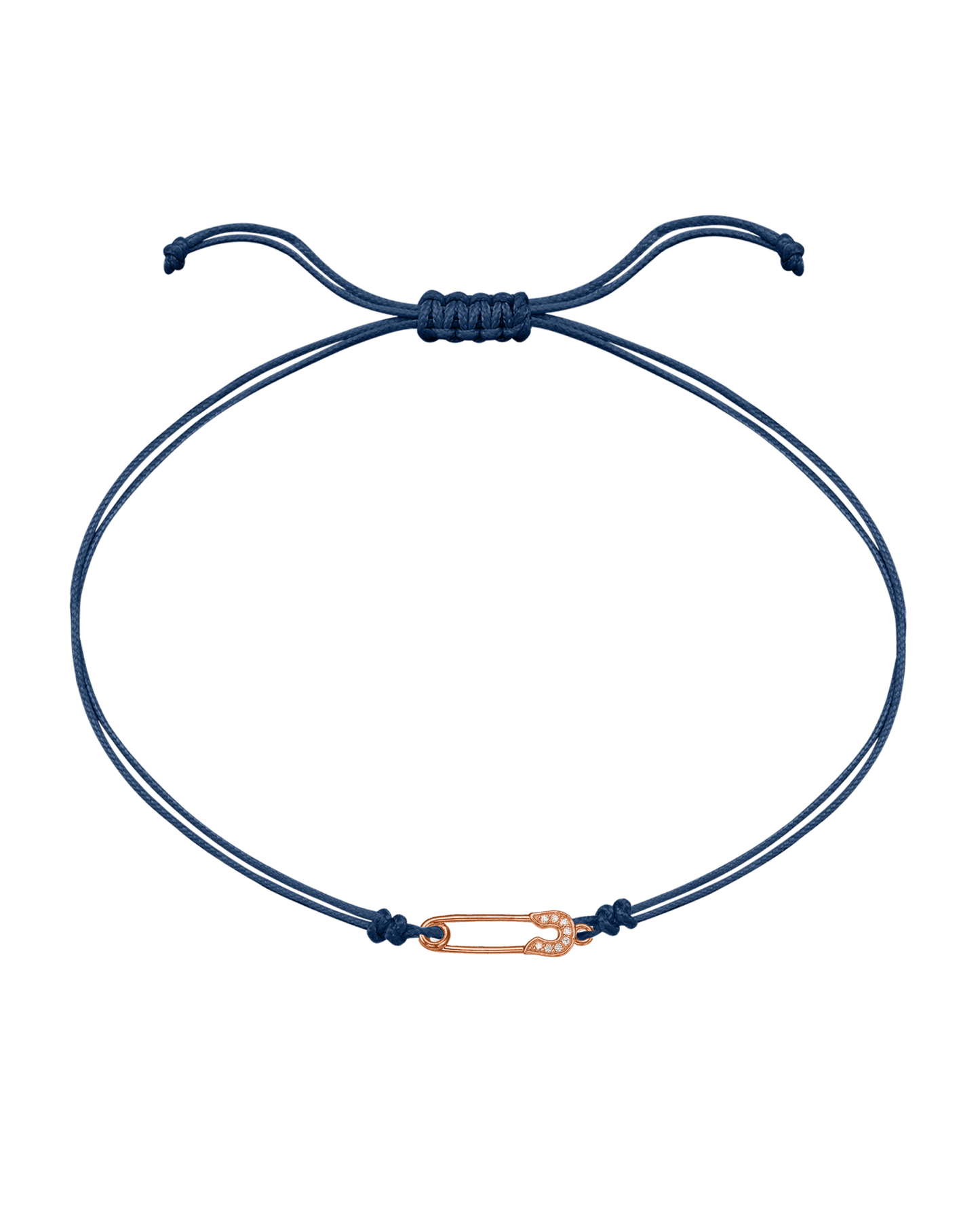 Pins Diamond String of love - 14K Rose Gold Bracelet 14K Solid Gold Indigo