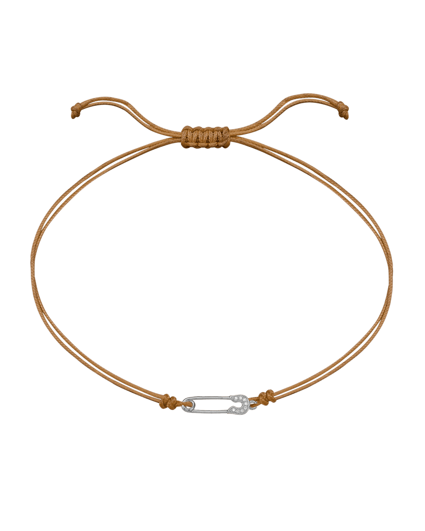 Pins Diamond String of love - 14K White Gold Bracelet 14K Solid Gold Camel