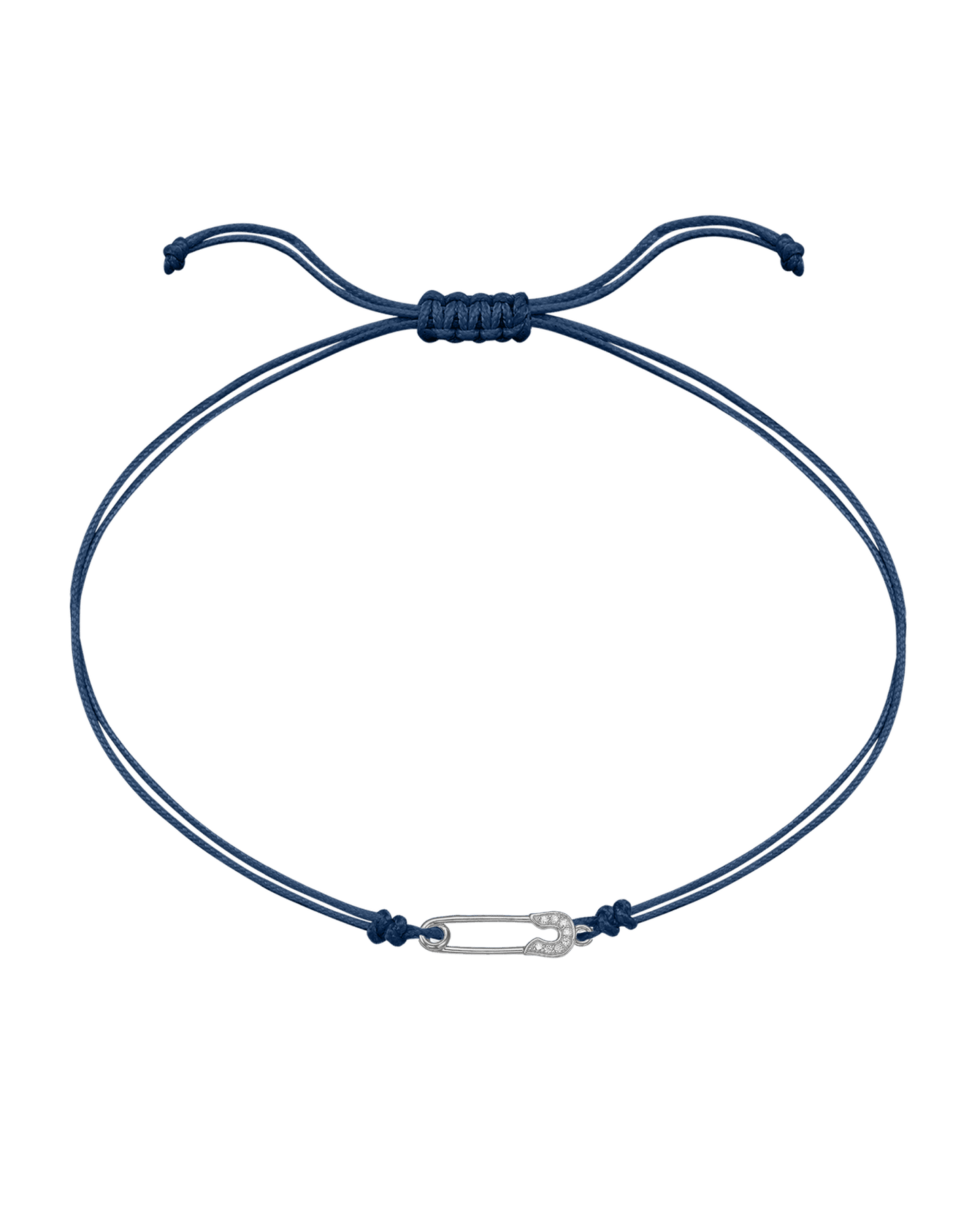Pins Diamond String of love - 14K White Gold Bracelet 14K Solid Gold Indigo