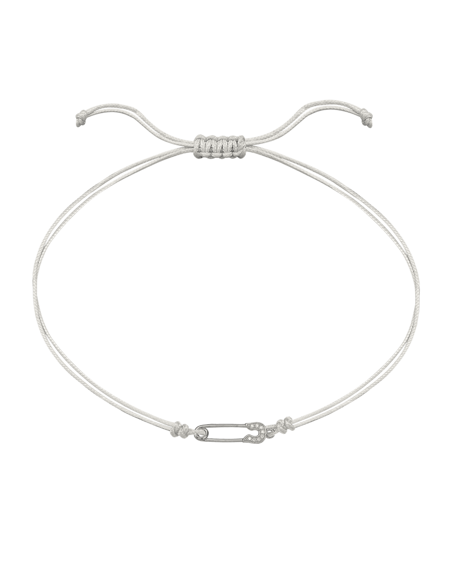 Pins Diamond String of love - 14K White Gold Bracelet 14K Solid Gold Pearl