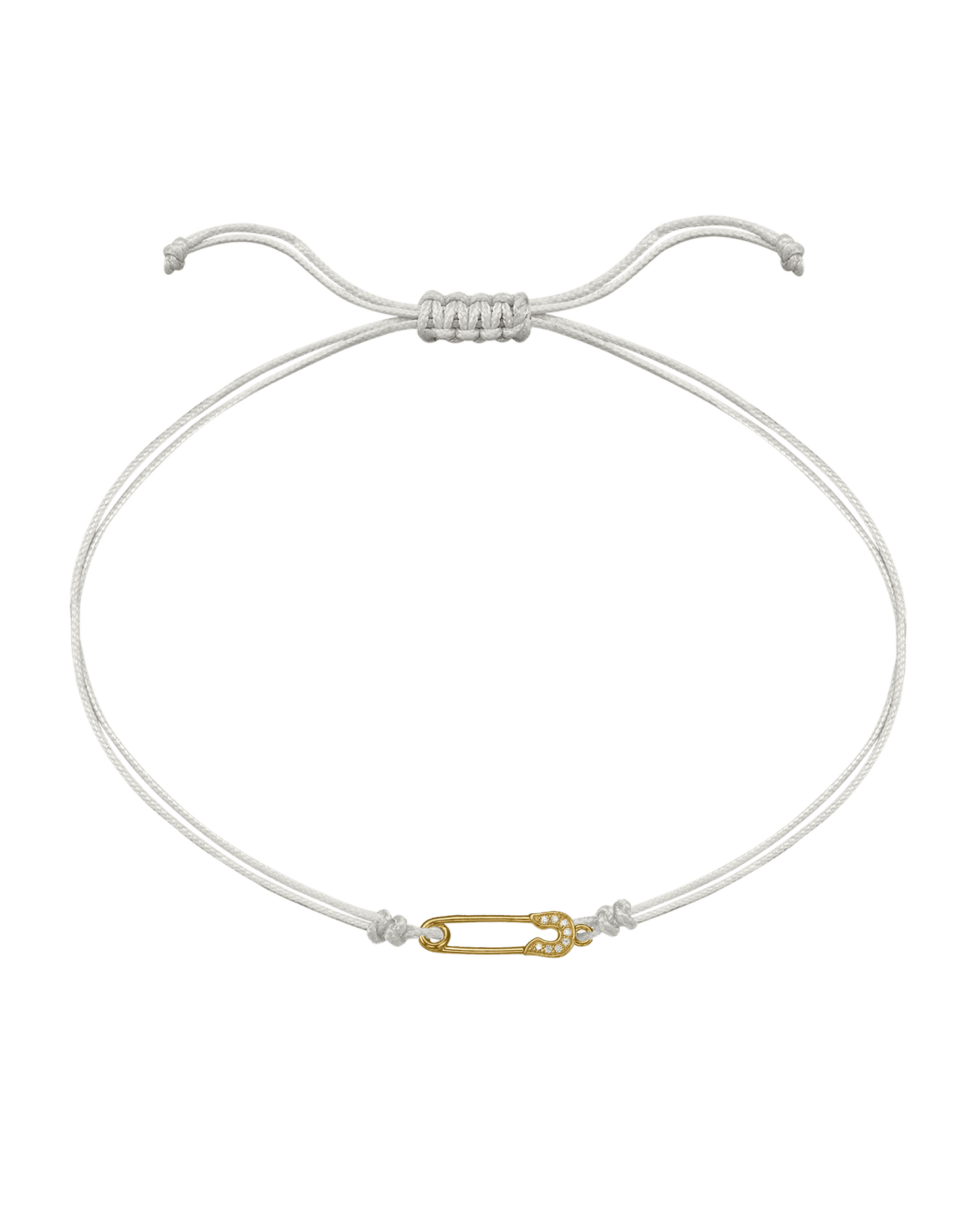 Pins Diamond String of love - 14K Yellow Gold Bracelet 14K Solid Gold Pearl