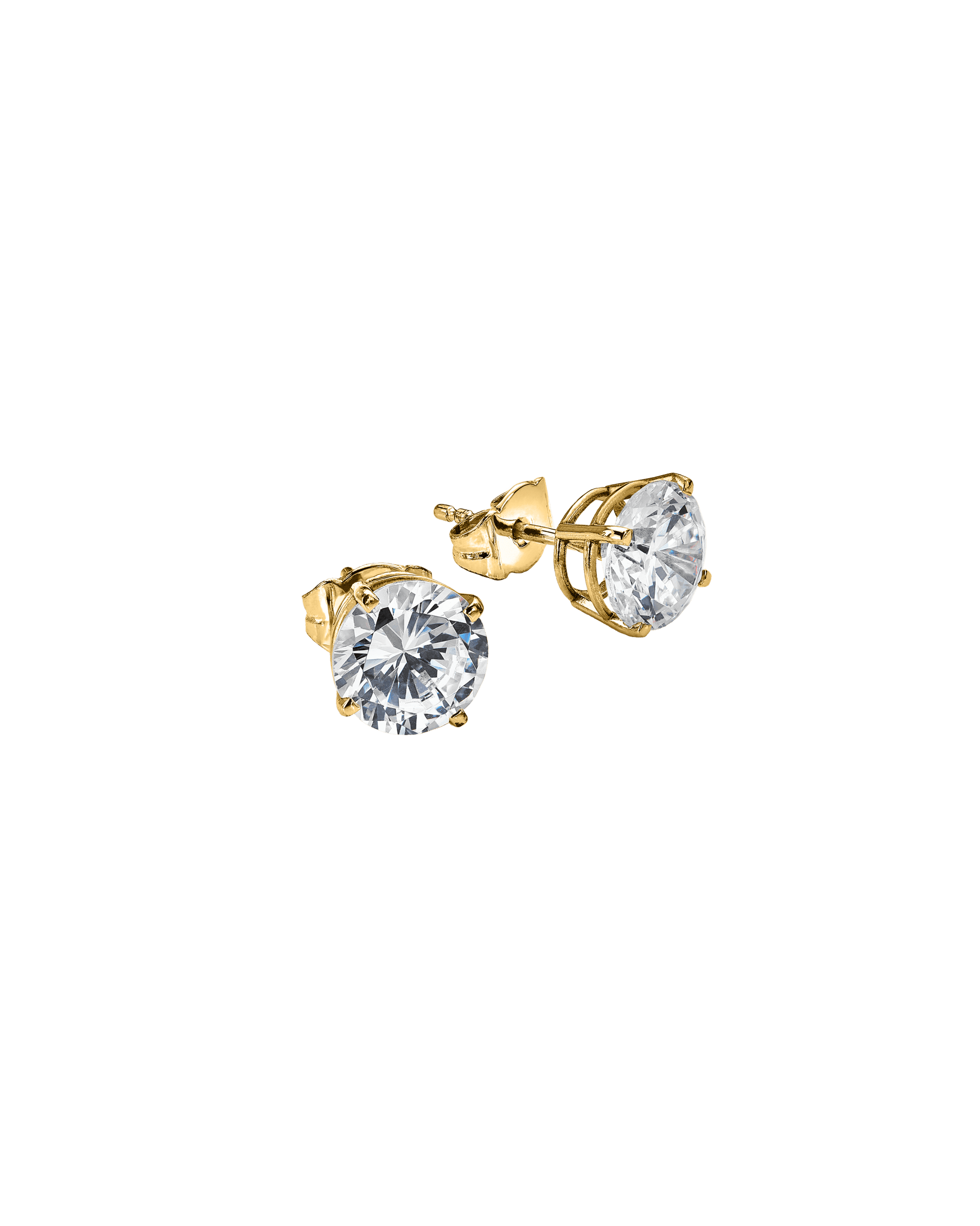 Solitaire Earrings - 18K Rose Vermeil Earrings magal-dev