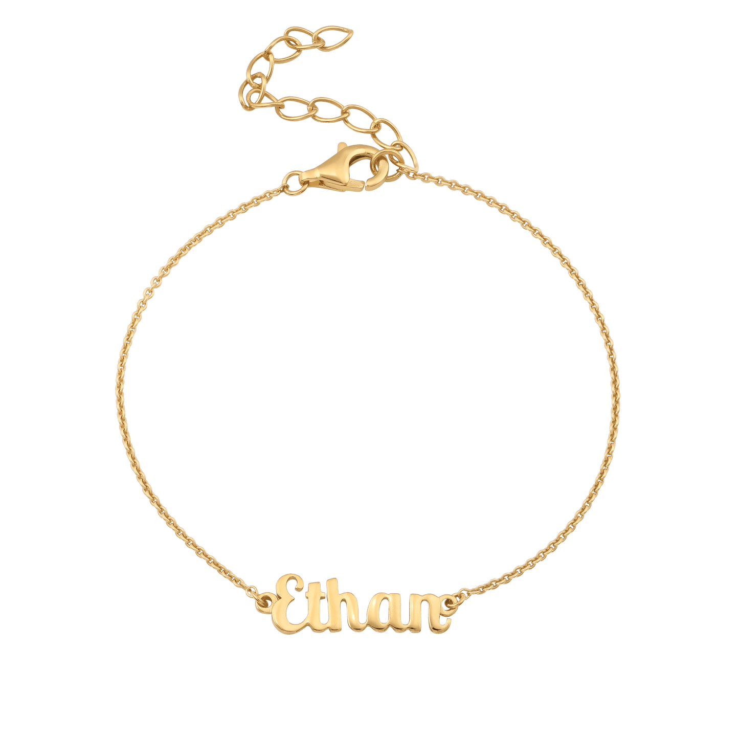 Signature Name Bracelet - 18K Gold Vermeil Bracelet magal-dev Not Paved 6"+1.5" Extender (S-M)