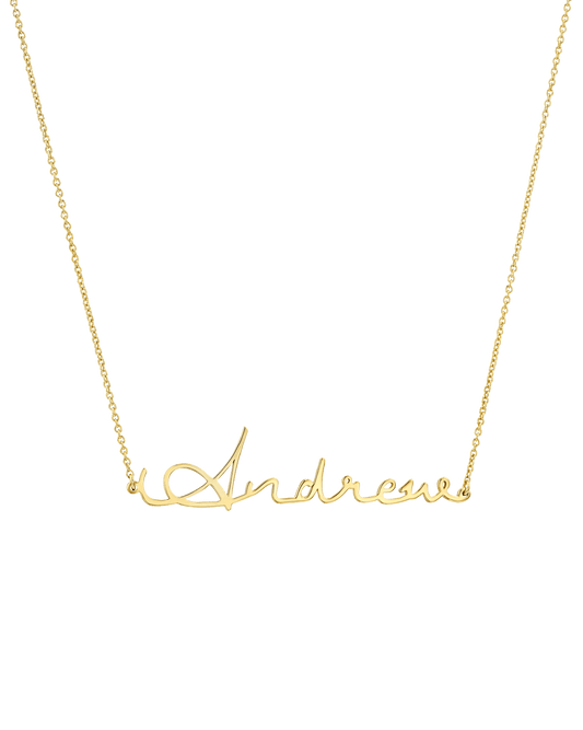 Malibu Name Necklace - 18K Gold Vermeil Necklaces magal-dev 16"