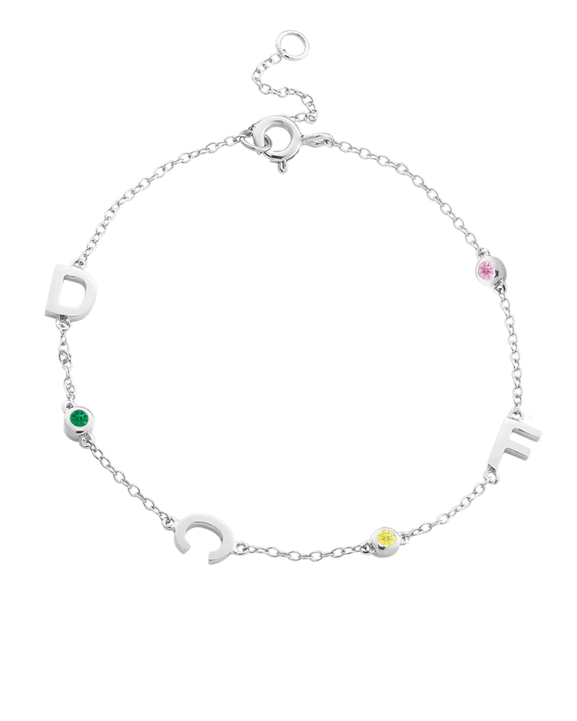 The Initial Birthstone Bracelet - 14K Yellow Gold Bracelets magal-dev