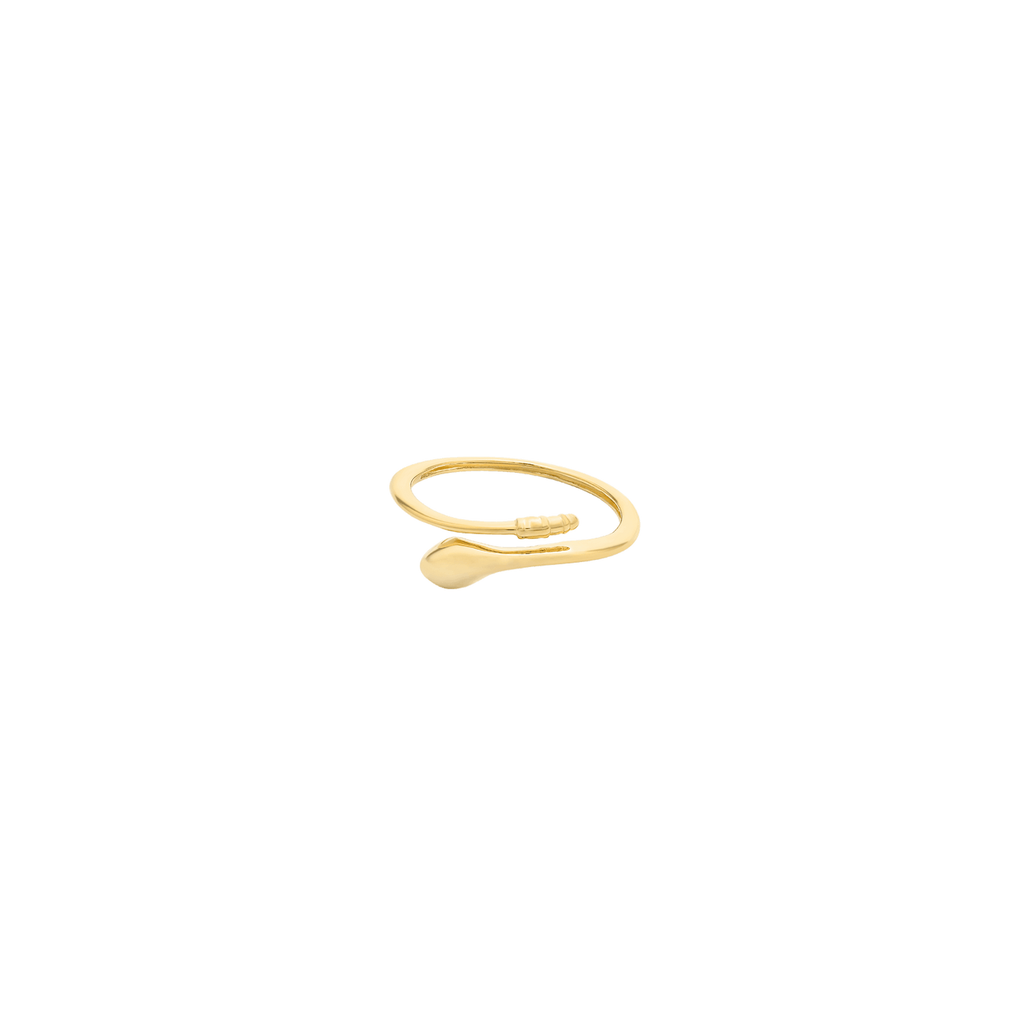 Snake Ring - 14K Yellow Gold Rings 14K Solid Gold US 4