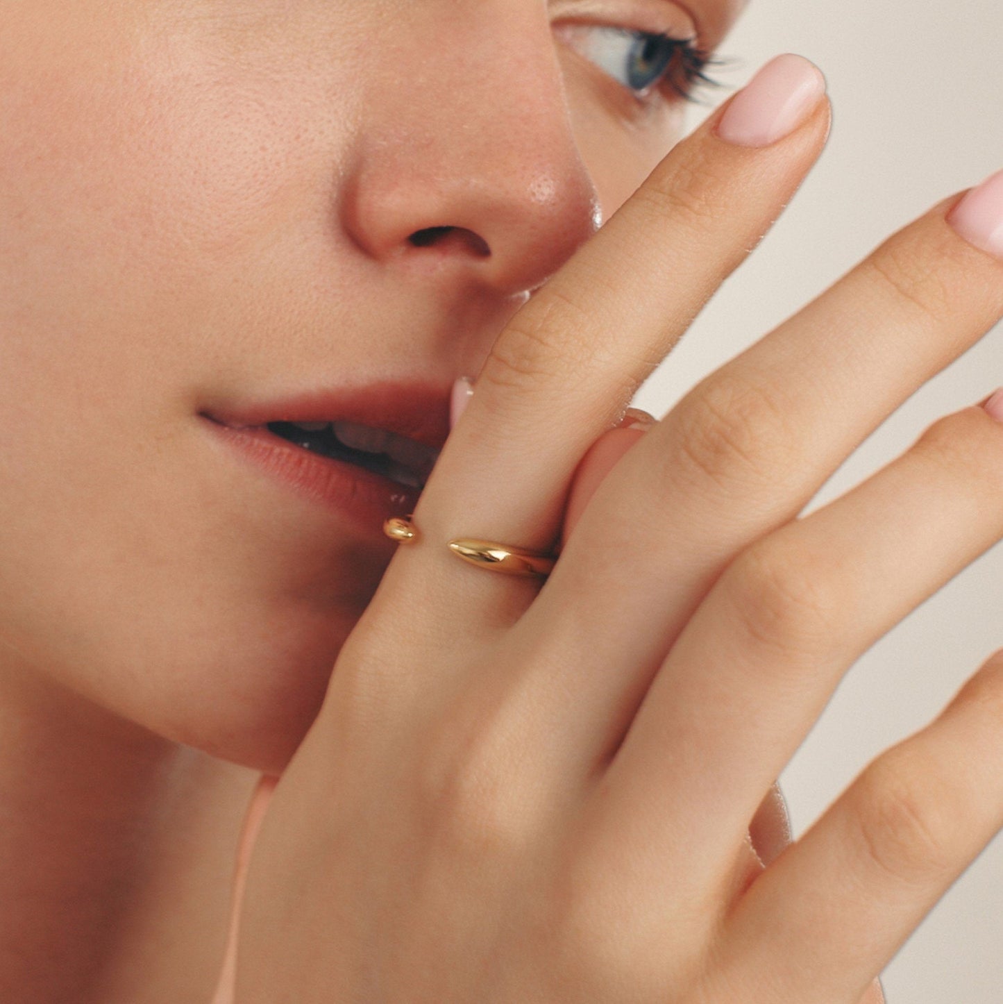 Solid Gold Claw Ring - 14K White Gold Rings 14K Solid Gold