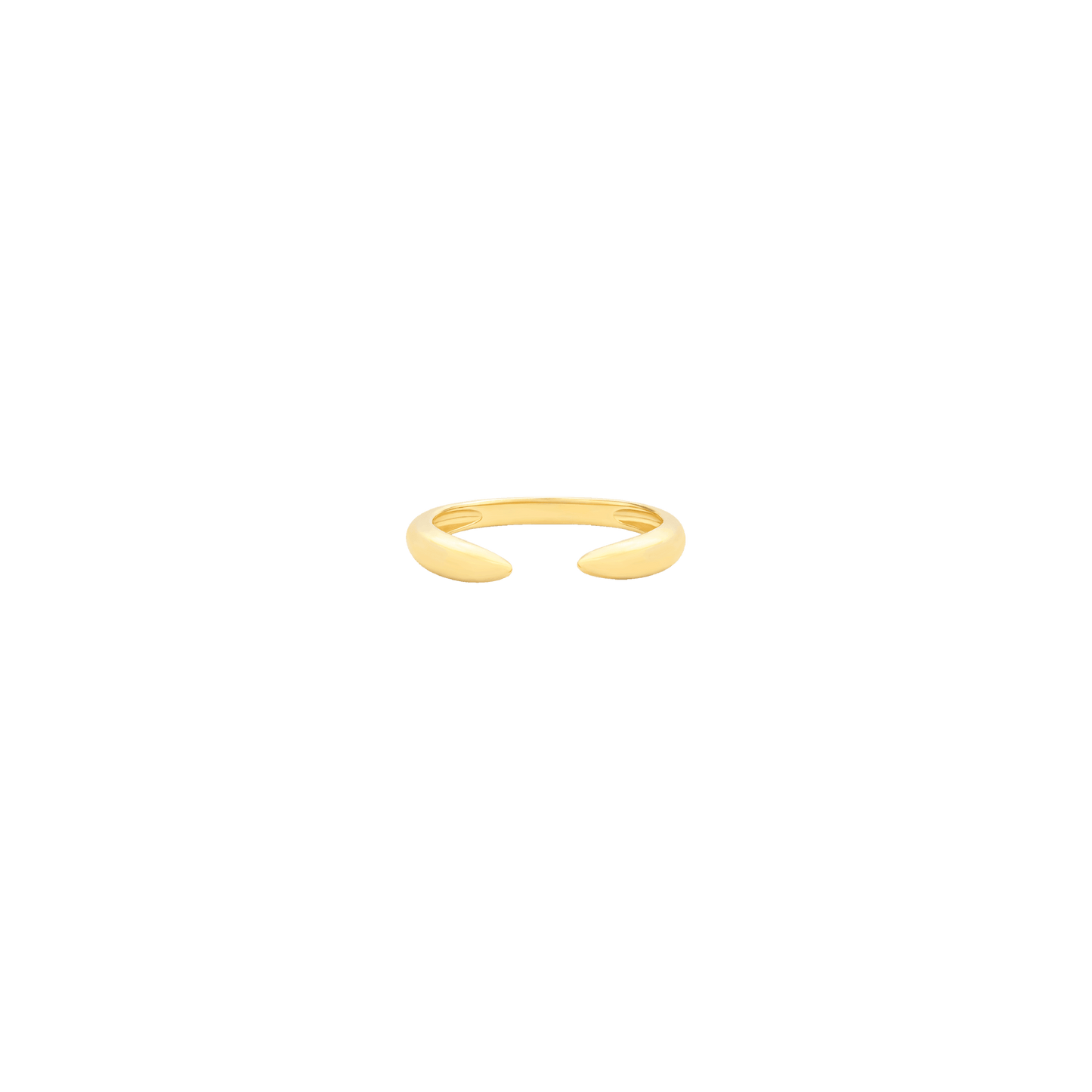 Solid Gold Claw Ring - 14K White Gold Rings 14K Solid Gold