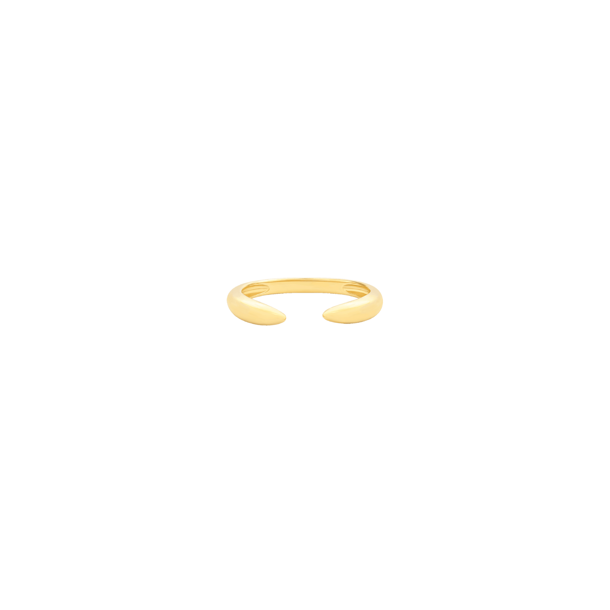 Solid Gold Claw Ring - 14K White Gold Rings 14K Solid Gold