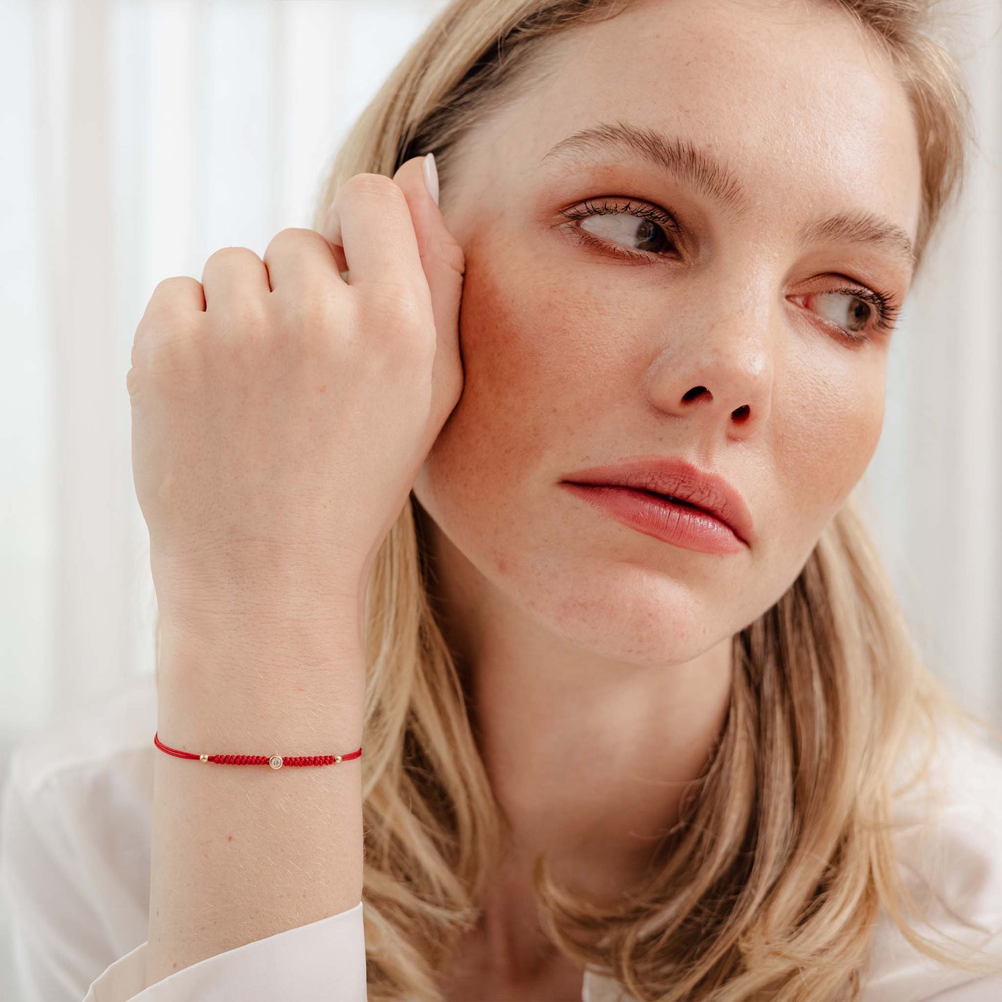 Solid Gold Sphere String of Love - 14K Yellow Gold Bracelet 14K Solid Gold