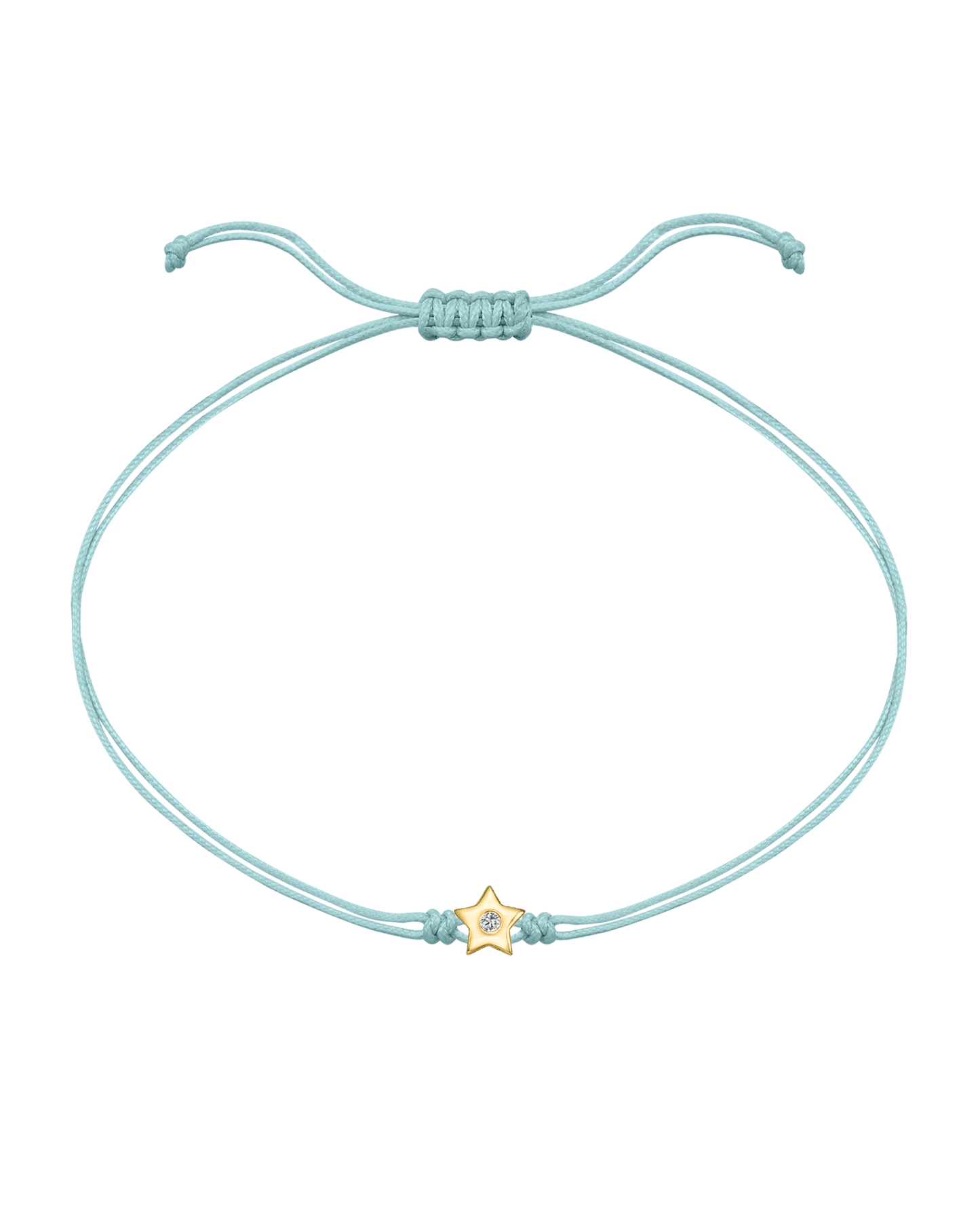 Star Diamond String Of Love - 14K Yellow Gold Bracelet 14K Solid Gold Turquoise