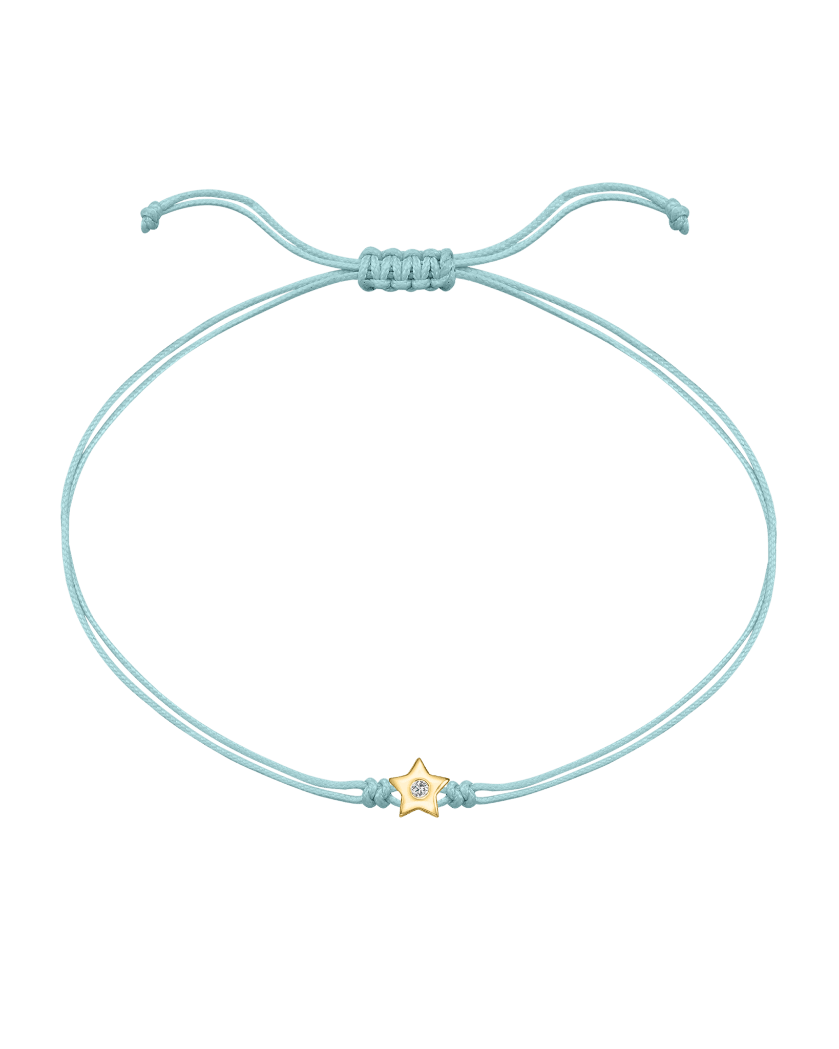 Star Diamond String Of Love - 14K Yellow Gold Bracelet 14K Solid Gold Turquoise