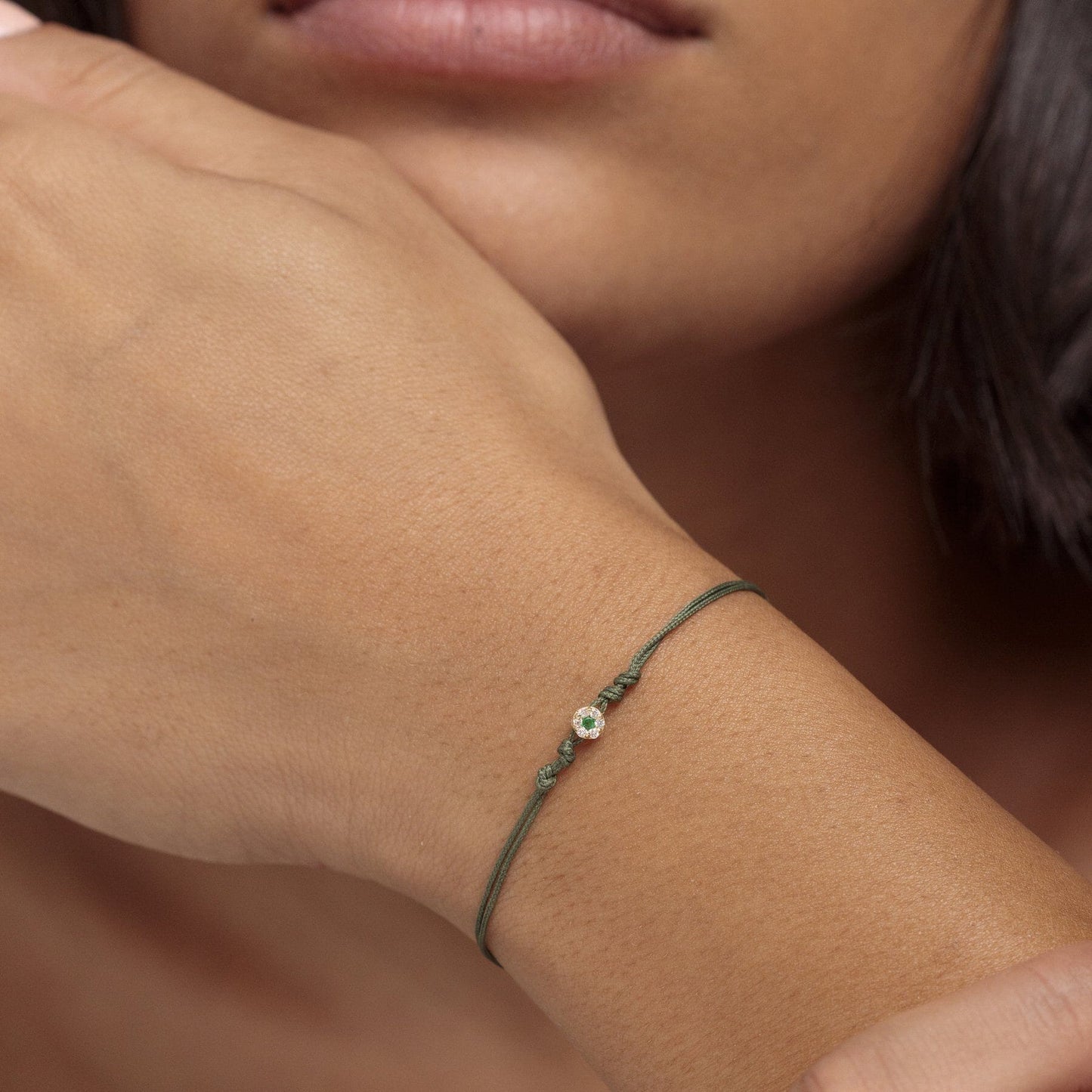 String of Love Diamond and Gemstone - 14K Yellow Gold Bracelet 14K Solid Gold