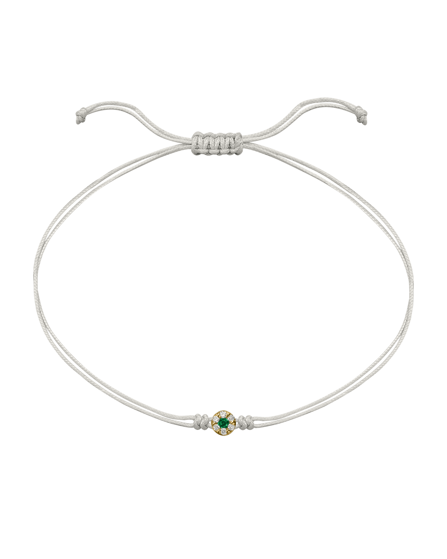 String of Love Diamond and Gemstone - 14K Yellow Gold Bracelet 14K Solid Gold Pearl Emerald