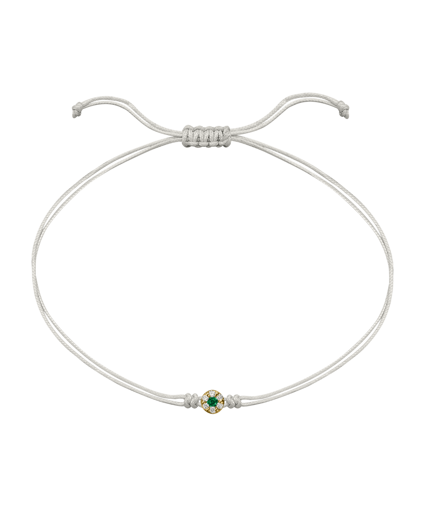 String of Love Diamond and Gemstone - 14K Yellow Gold Bracelet 14K Solid Gold Pearl Emerald