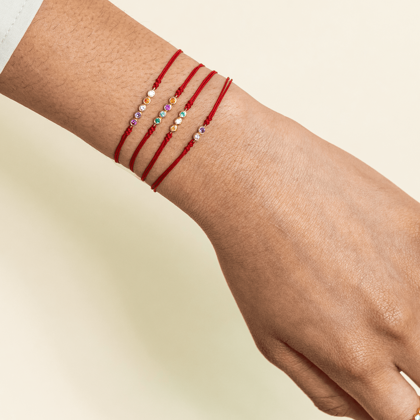 The Birthstones Bar Bracelet - 14K Rose Gold Bracelet 14K Solid Gold