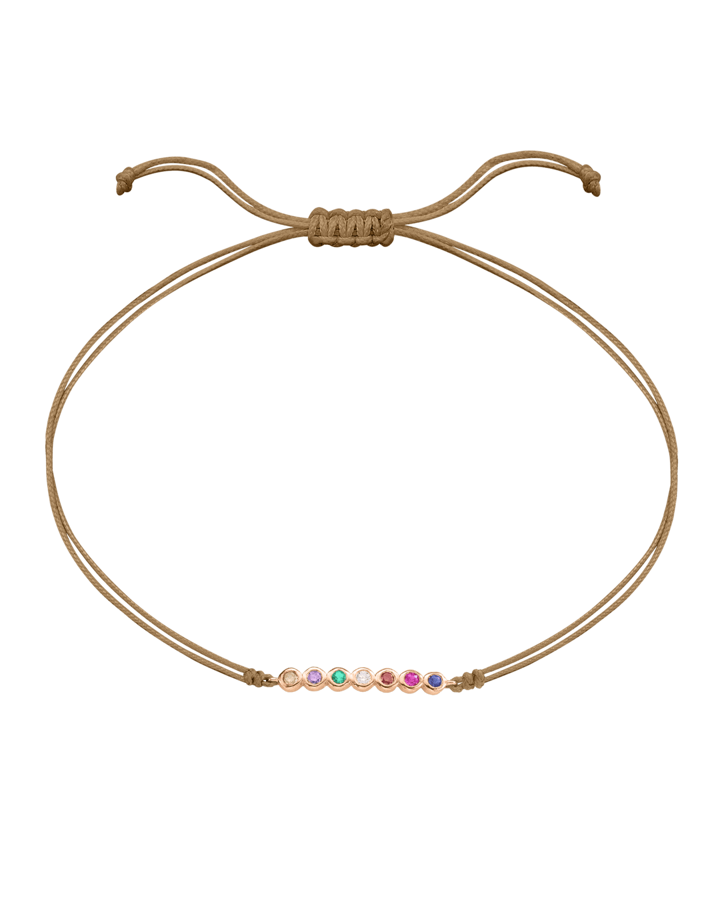 The Birthstones Bar Bracelet - 14K Rose Gold Bracelet 14K Solid Gold Camel 2