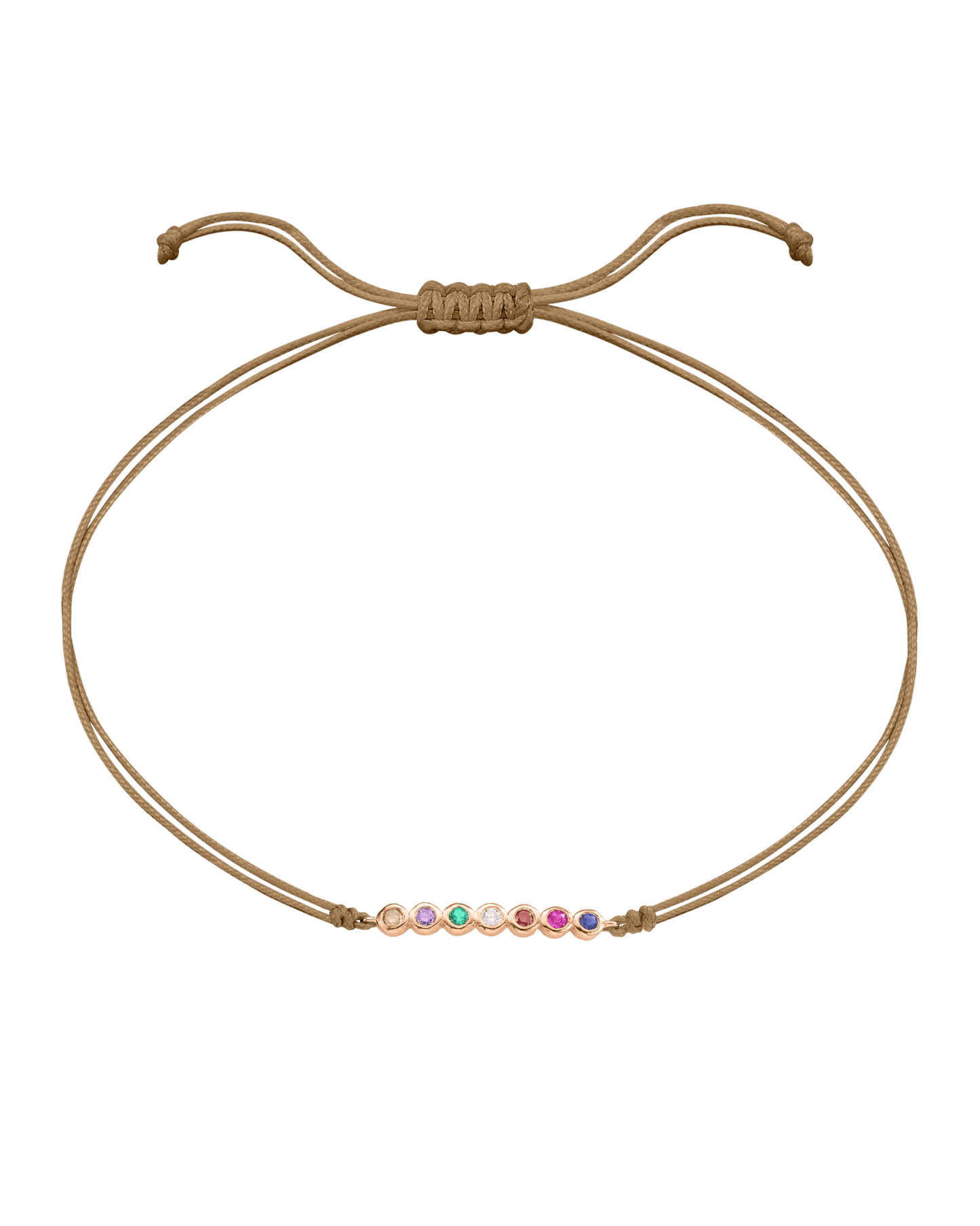 The Birthstones Bar Bracelet - 14K Rose Gold Bracelet 14K Solid Gold Camel 2