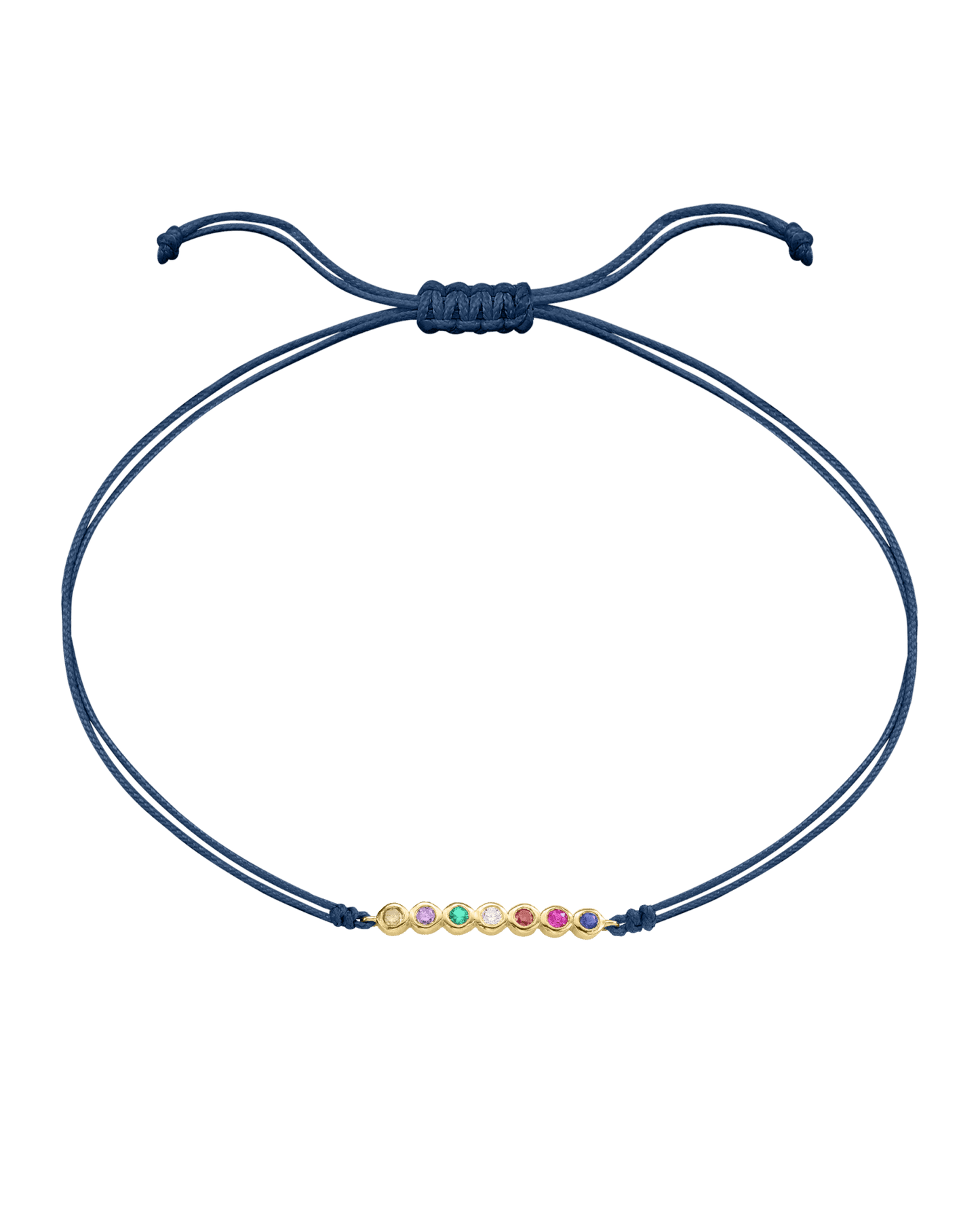 The Birthstones Bar Bracelet - 14K Yellow Gold Bracelet 14K Solid Gold Indigo 2