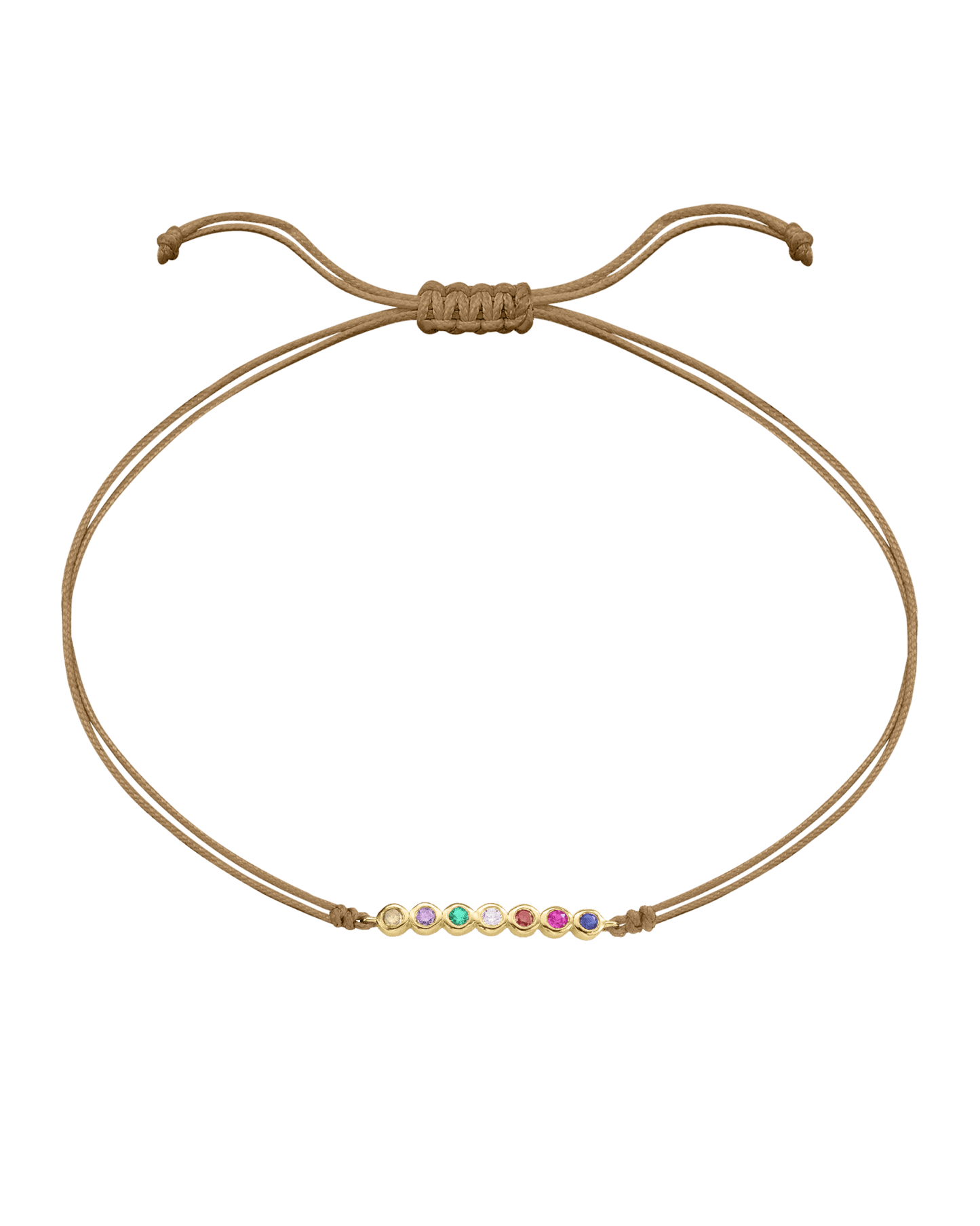 The Birthstones Bar Bracelet - 14K Yellow Gold Bracelet 14K Solid Gold Camel 2
