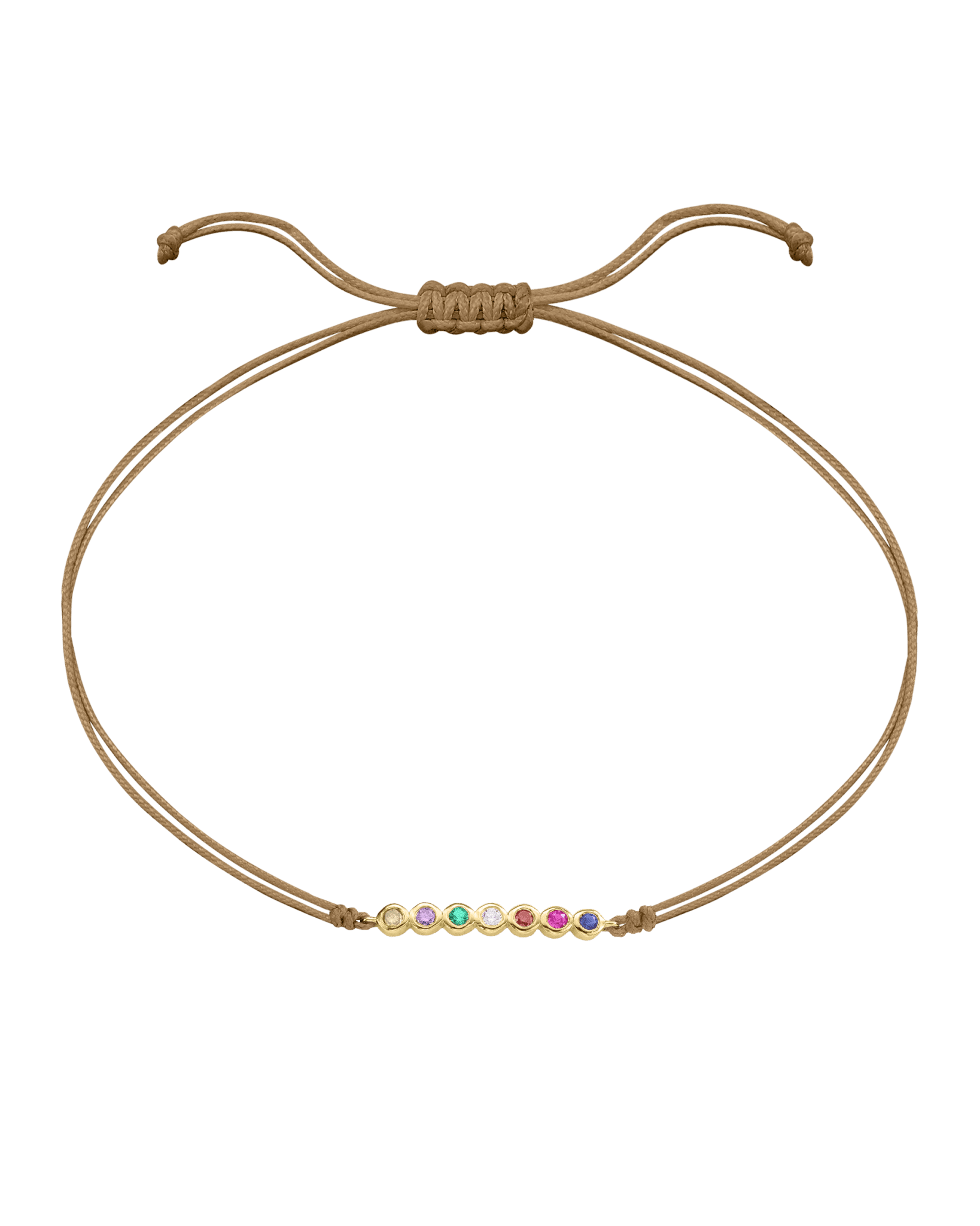 The Birthstones Bar Bracelet - 18K Gold Vermeil Bracelets Gold Vermeil Camel 2