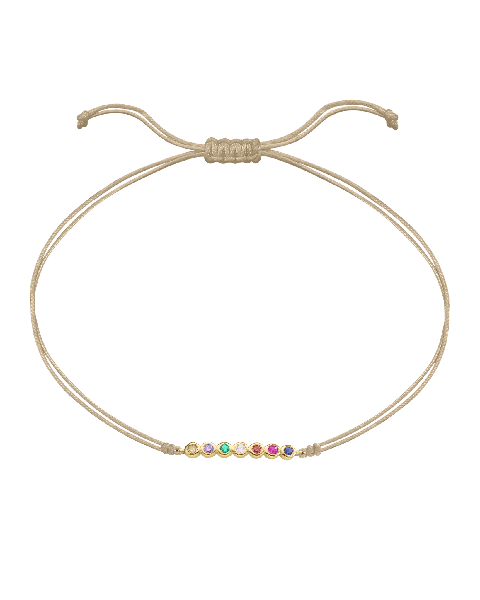 The Birthstones Bar Bracelet - 18K Gold Vermeil Bracelets Gold Vermeil Sand 2