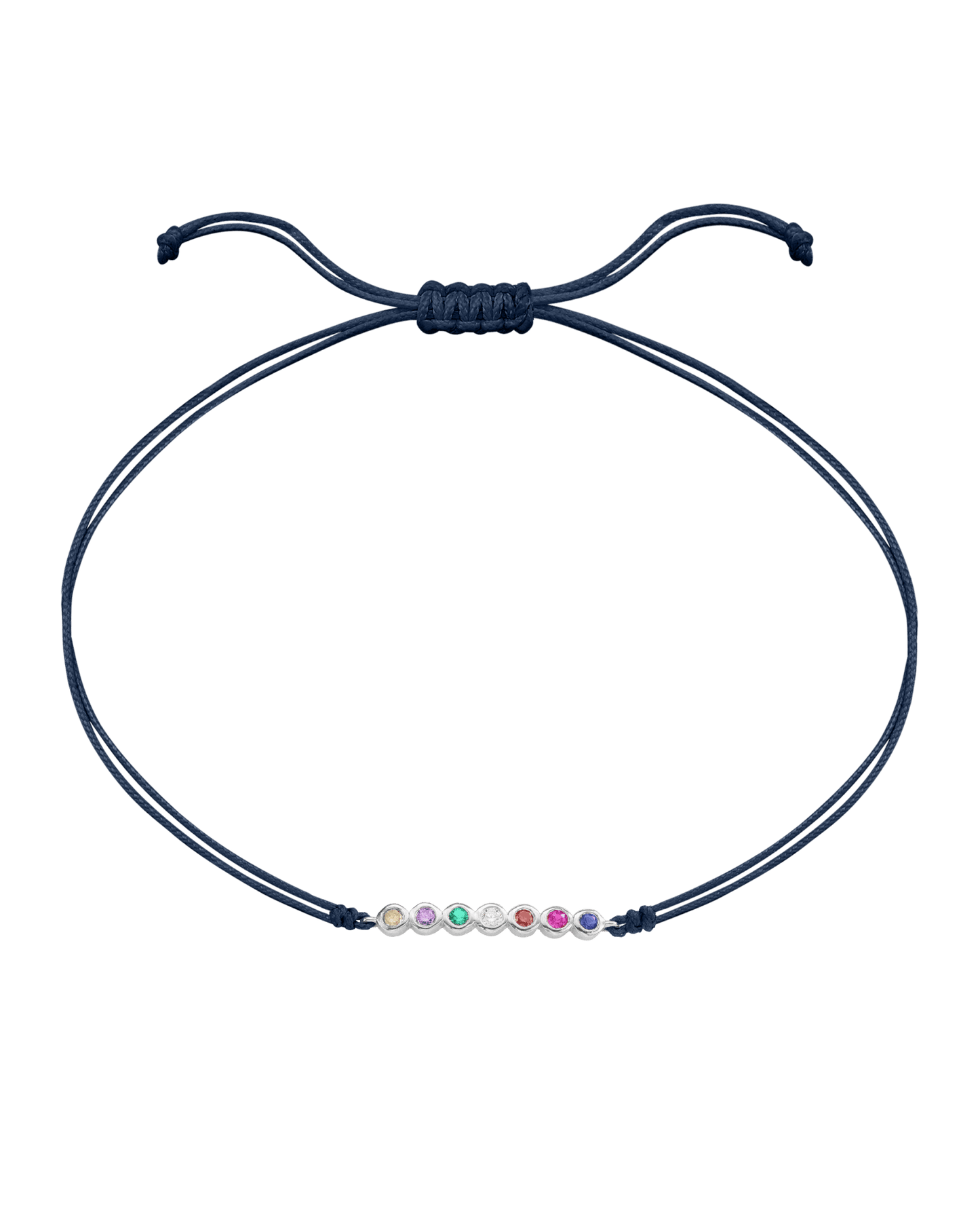 The Birthstones Bar Bracelet - 925 Sterling Silver Bracelet 925 Silver Navy Blue 2