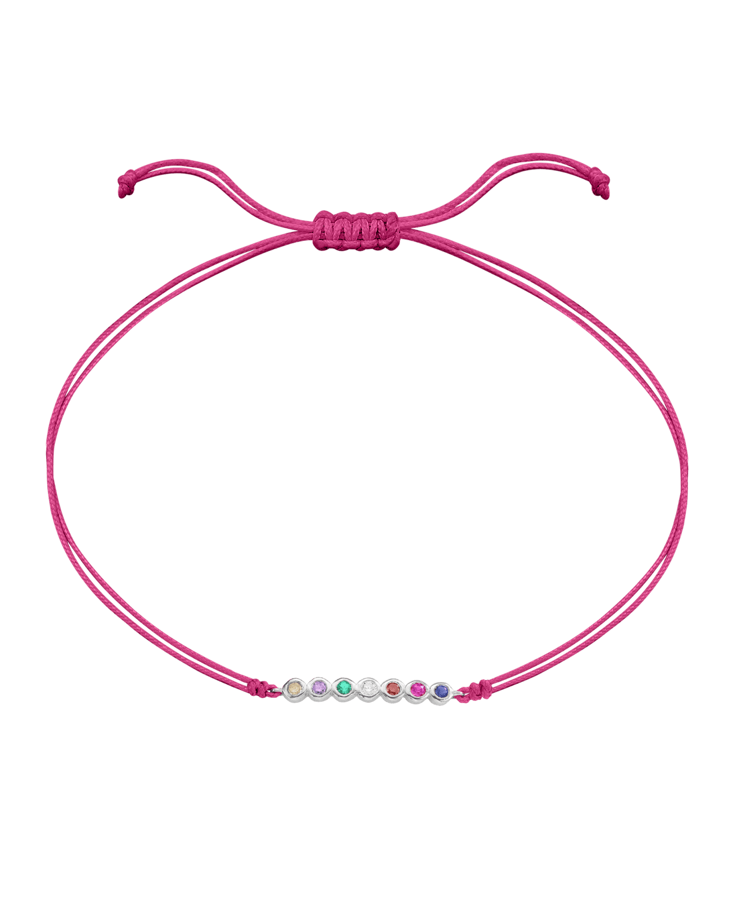 The Birthstones Bar Bracelet - 925 Sterling Silver Bracelet 925 Silver Pink 2