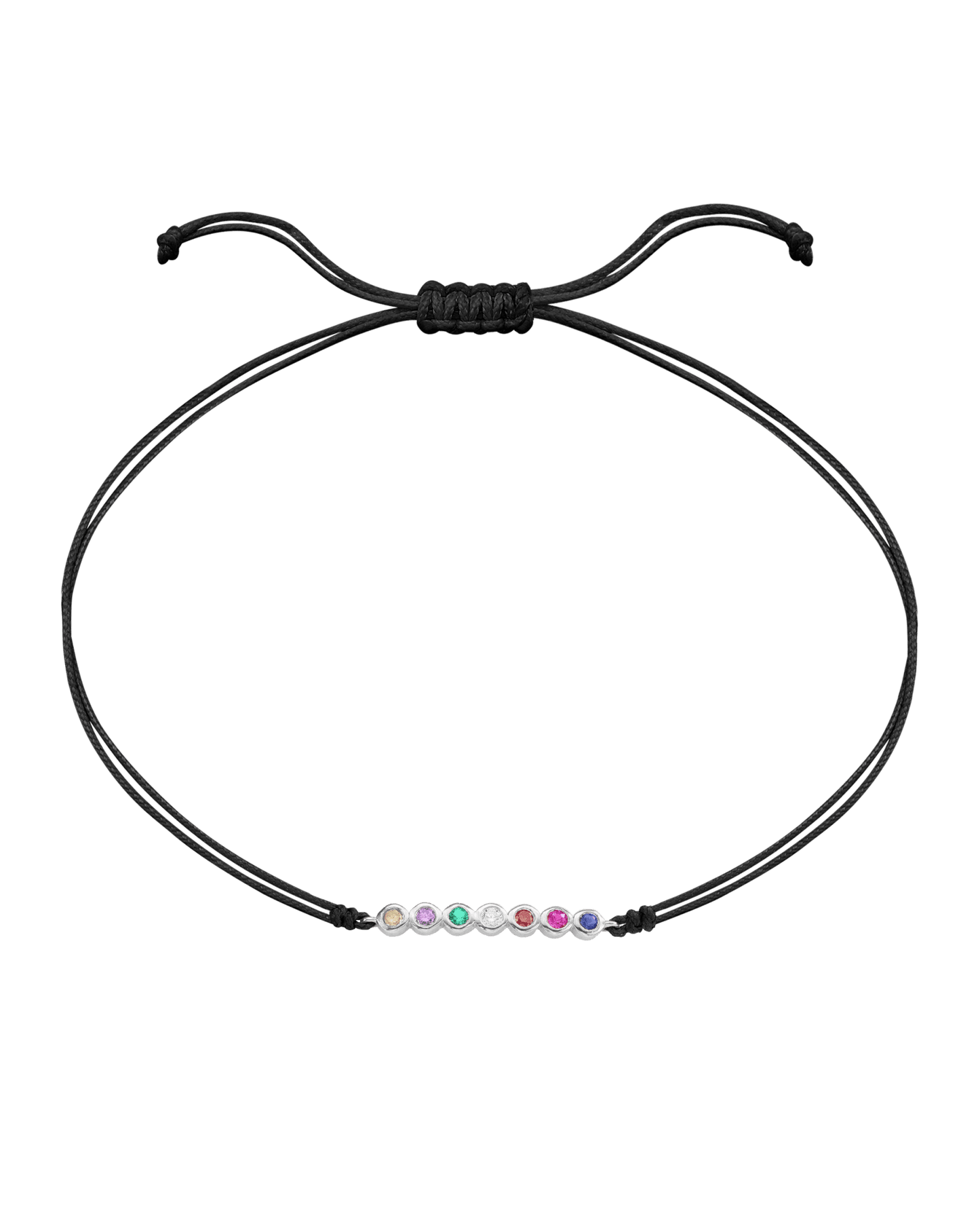 The Birthstones Bar Bracelet - 925 Sterling Silver Bracelet 925 Silver Black 2