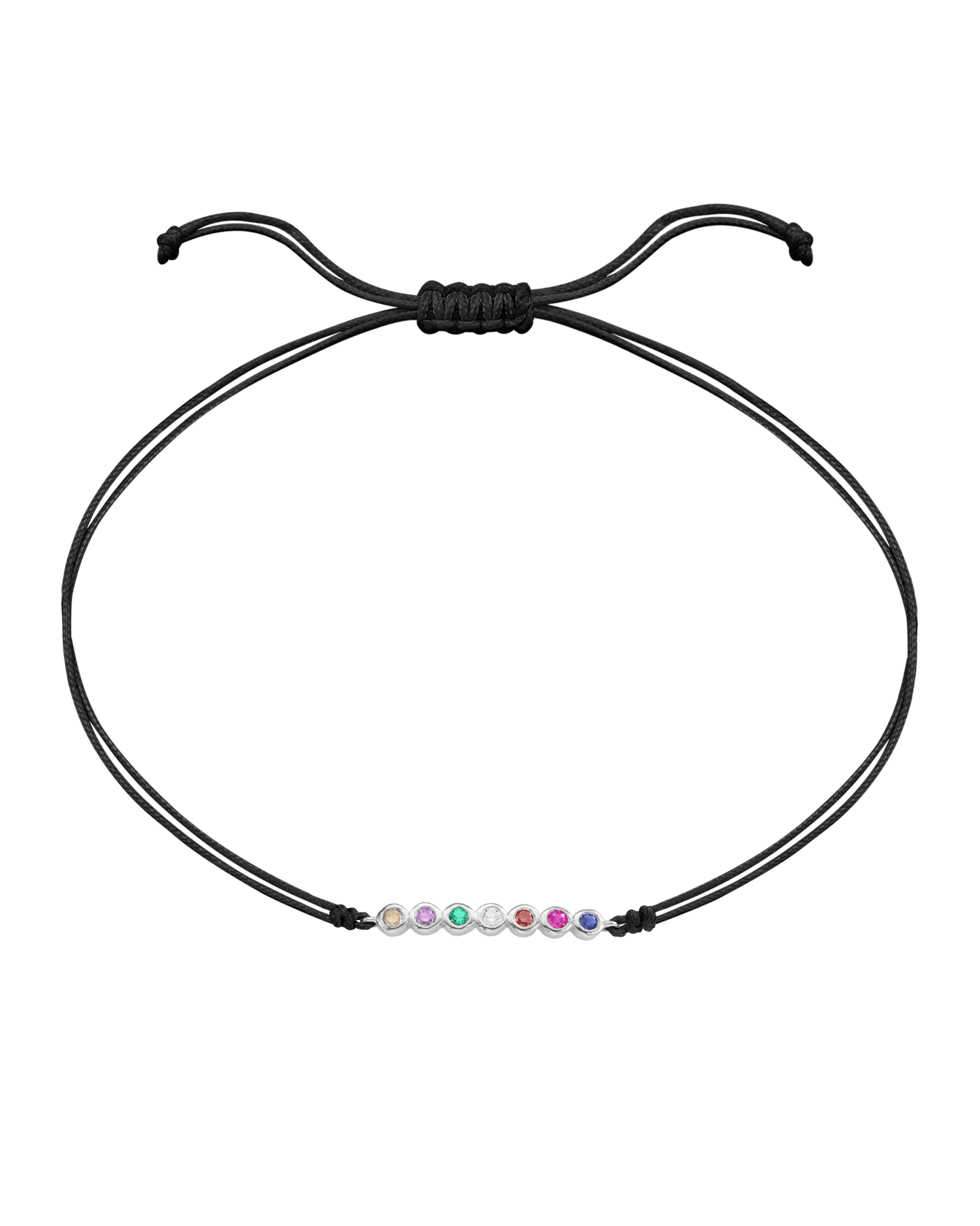 The Birthstones Bar Bracelet - 925 Sterling Silver Bracelet 925 Silver Black 2