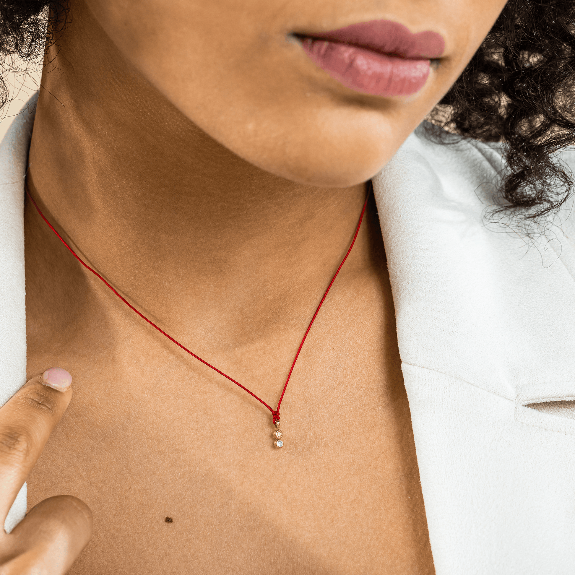 The Birthstones Bar Necklace - 14K White Gold Necklaces 14K Solid Gold