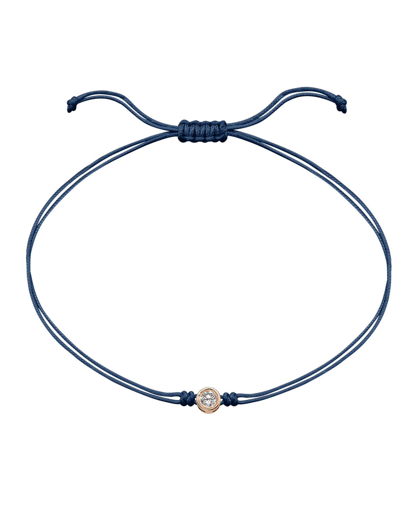 The Classic String of Love - 14K Rose Gold Bracelets 14K Solid Gold Indigo Large: 0.1ct