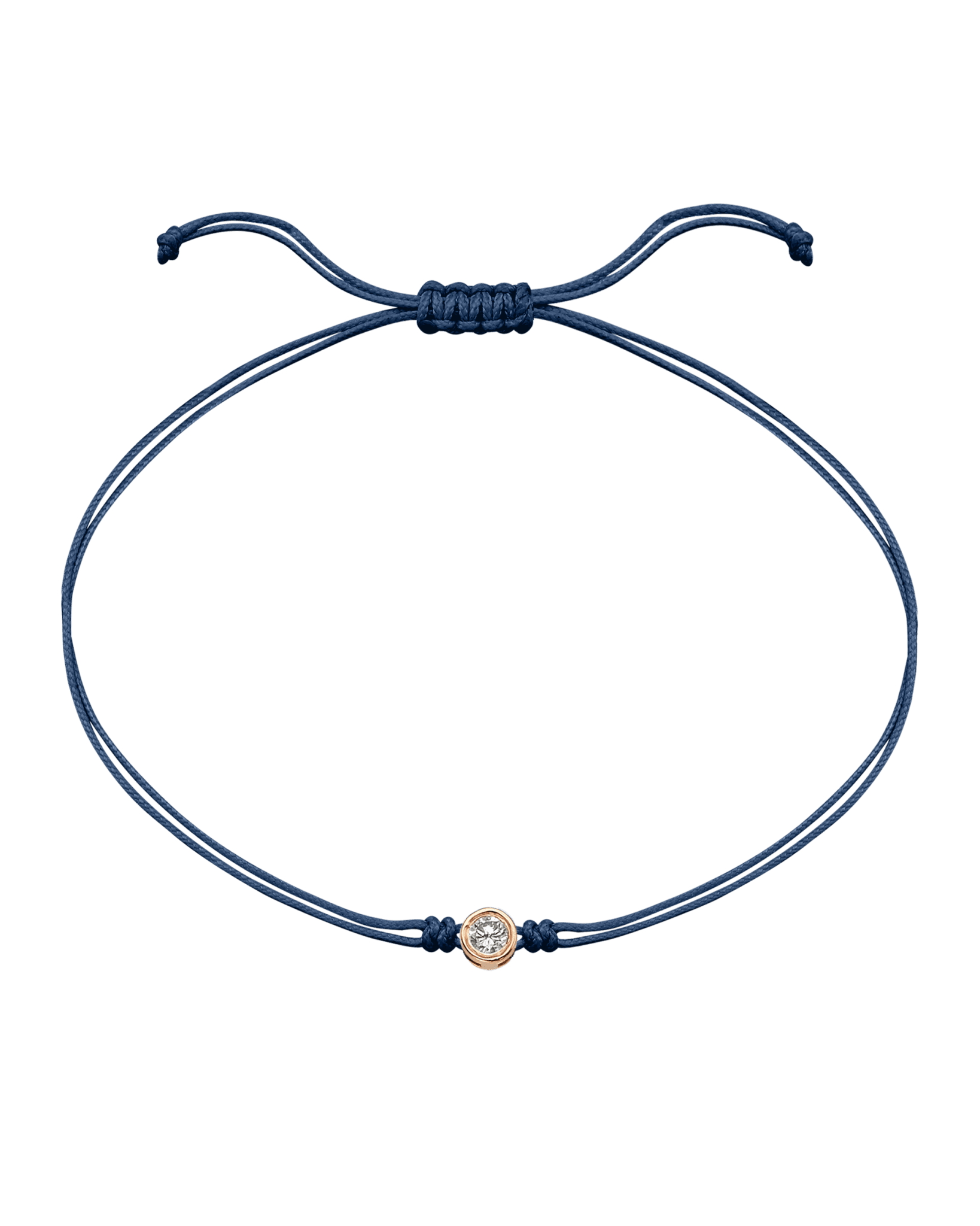 The Classic String of Love - 14K Rose Gold Bracelets 14K Solid Gold Indigo Large: 0.1ct