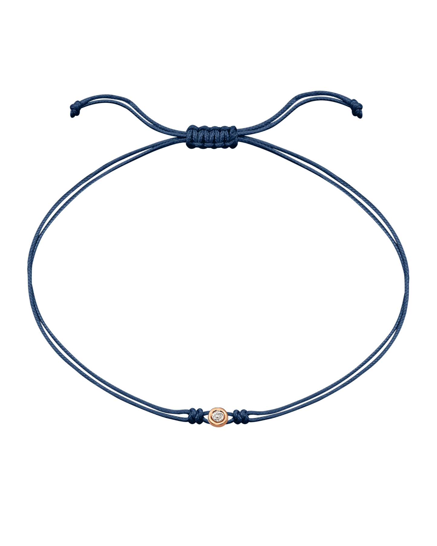 The Classic String of Love - 14K Rose Gold Bracelets 14K Solid Gold Indigo Small: 0.03ct