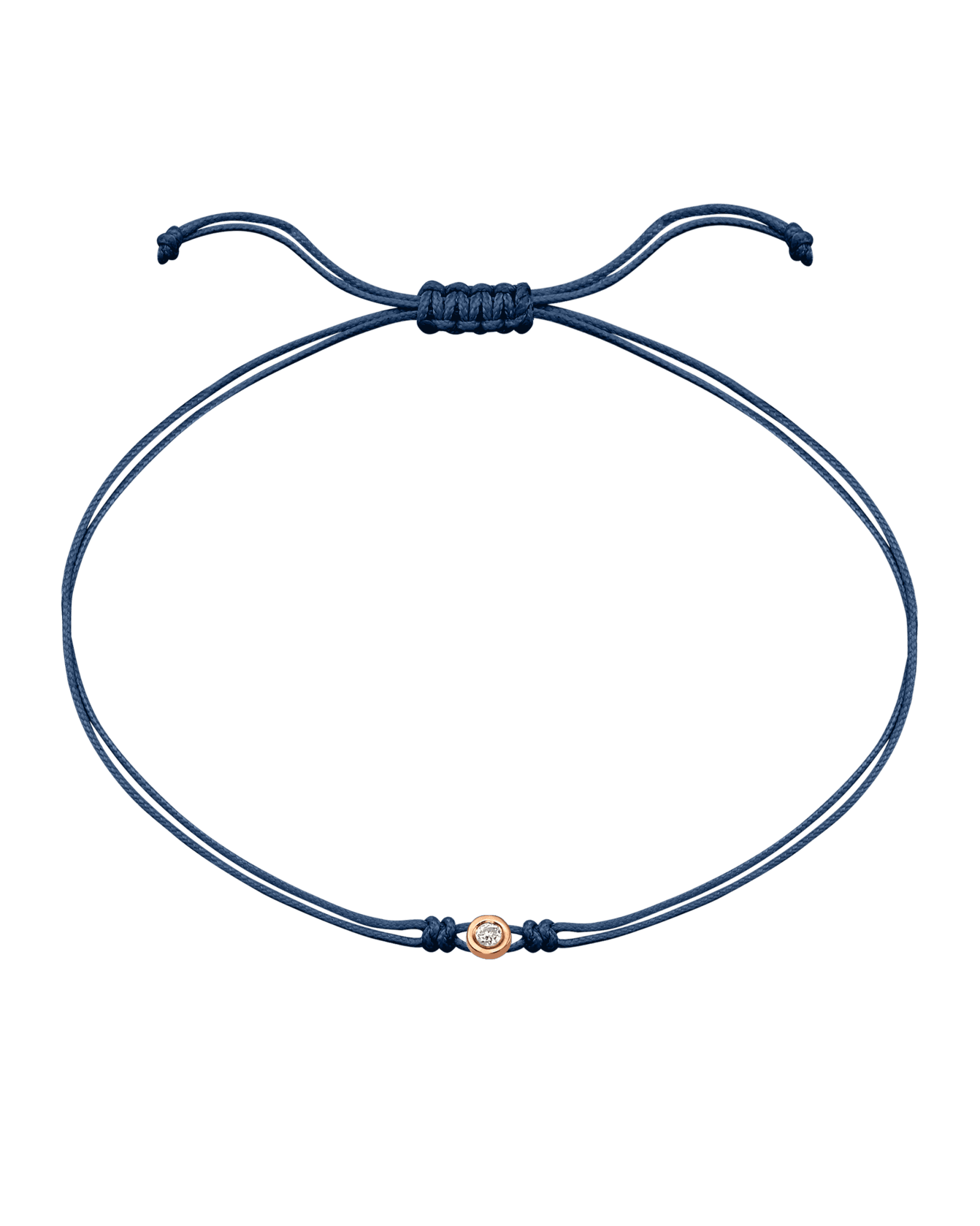 The Classic String of Love - 14K Rose Gold Bracelets 14K Solid Gold Indigo Small: 0.03ct