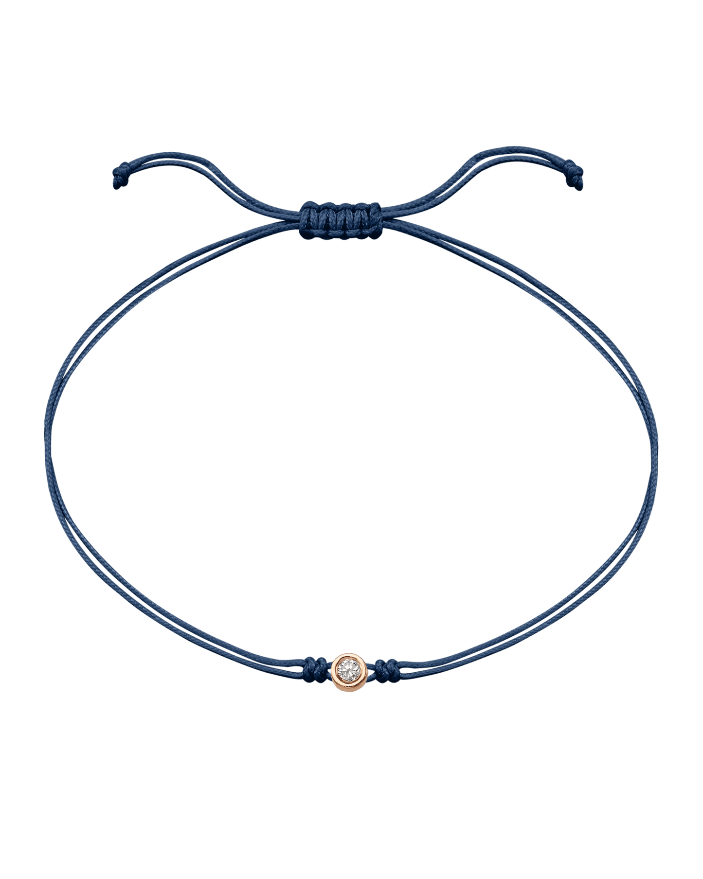 The Classic String of Love - 14K Rose Gold Bracelets 14K Solid Gold Indigo Medium: 0.04ct