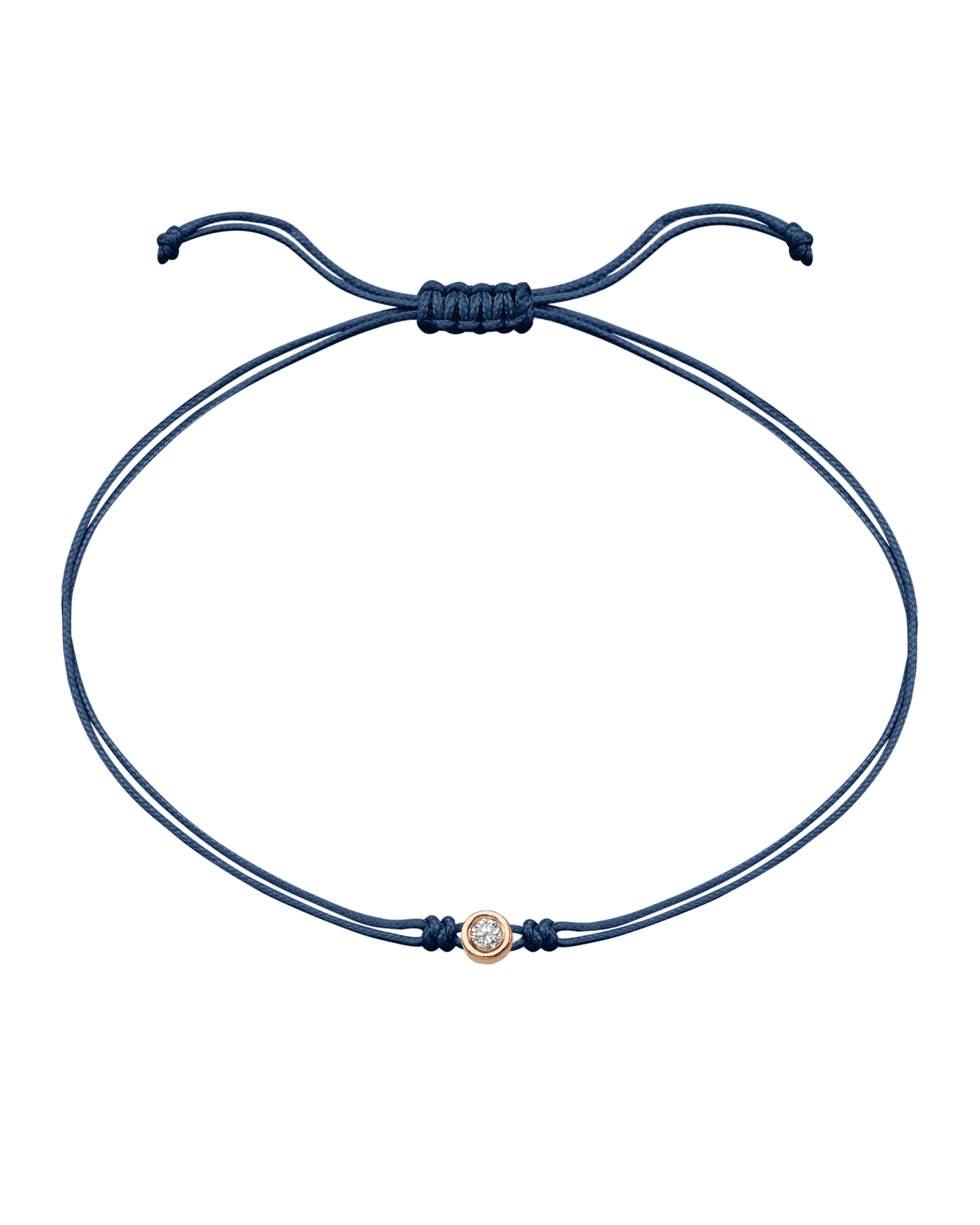 The Classic String of Love - 14K Rose Gold Bracelets 14K Solid Gold Indigo Medium: 0.04ct
