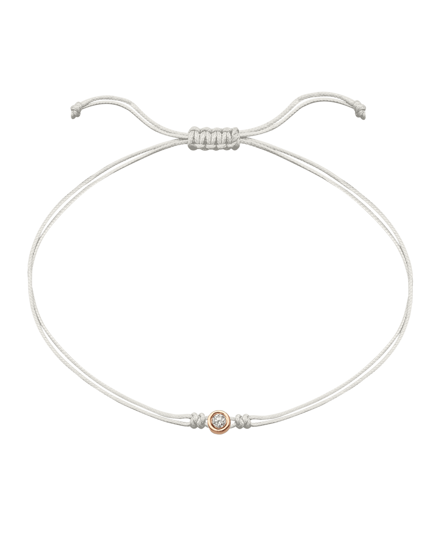 The Classic String of Love - 14K Rose Gold Bracelets 14K Solid Gold Pearl Medium: 0.04ct