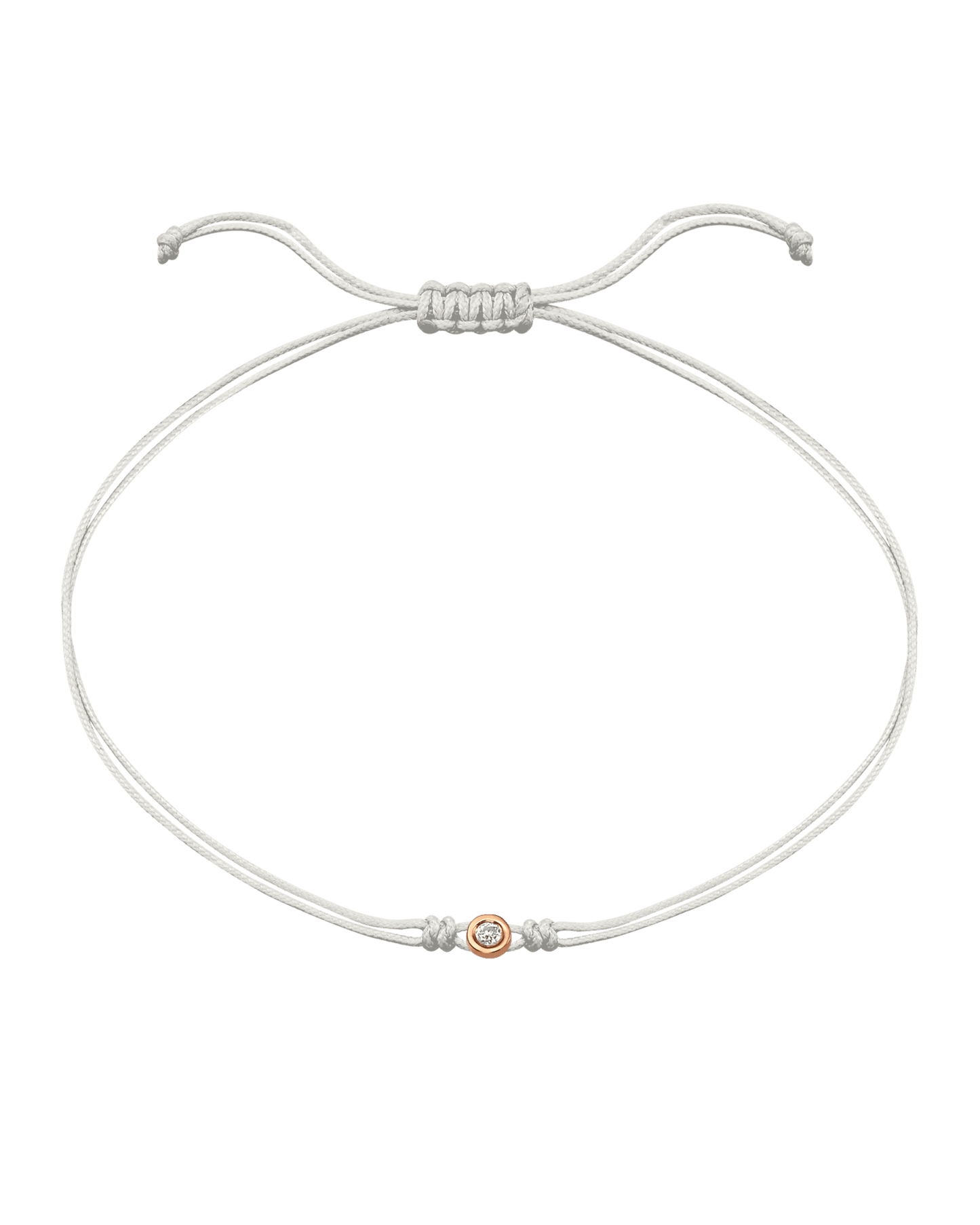 The Classic String of Love - 14K Rose Gold Bracelets 14K Solid Gold Pearl Small: 0.03ct