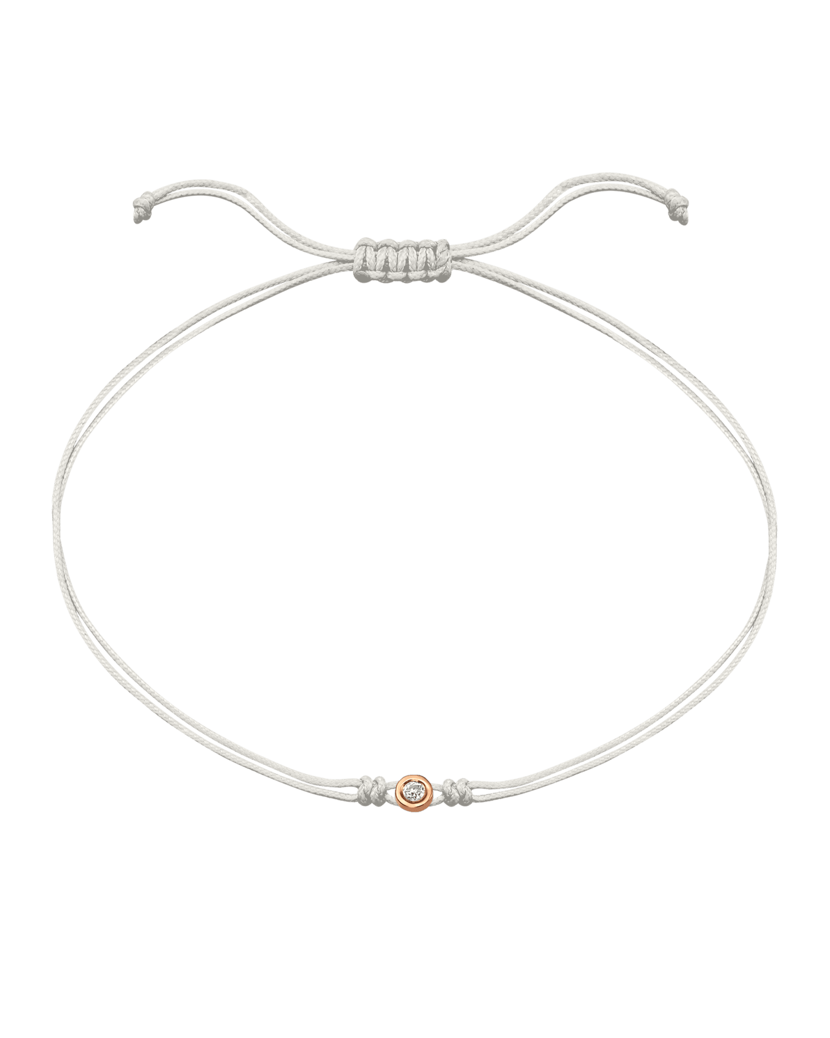 The Classic String of Love - 14K Rose Gold Bracelets 14K Solid Gold Pearl Small: 0.03ct