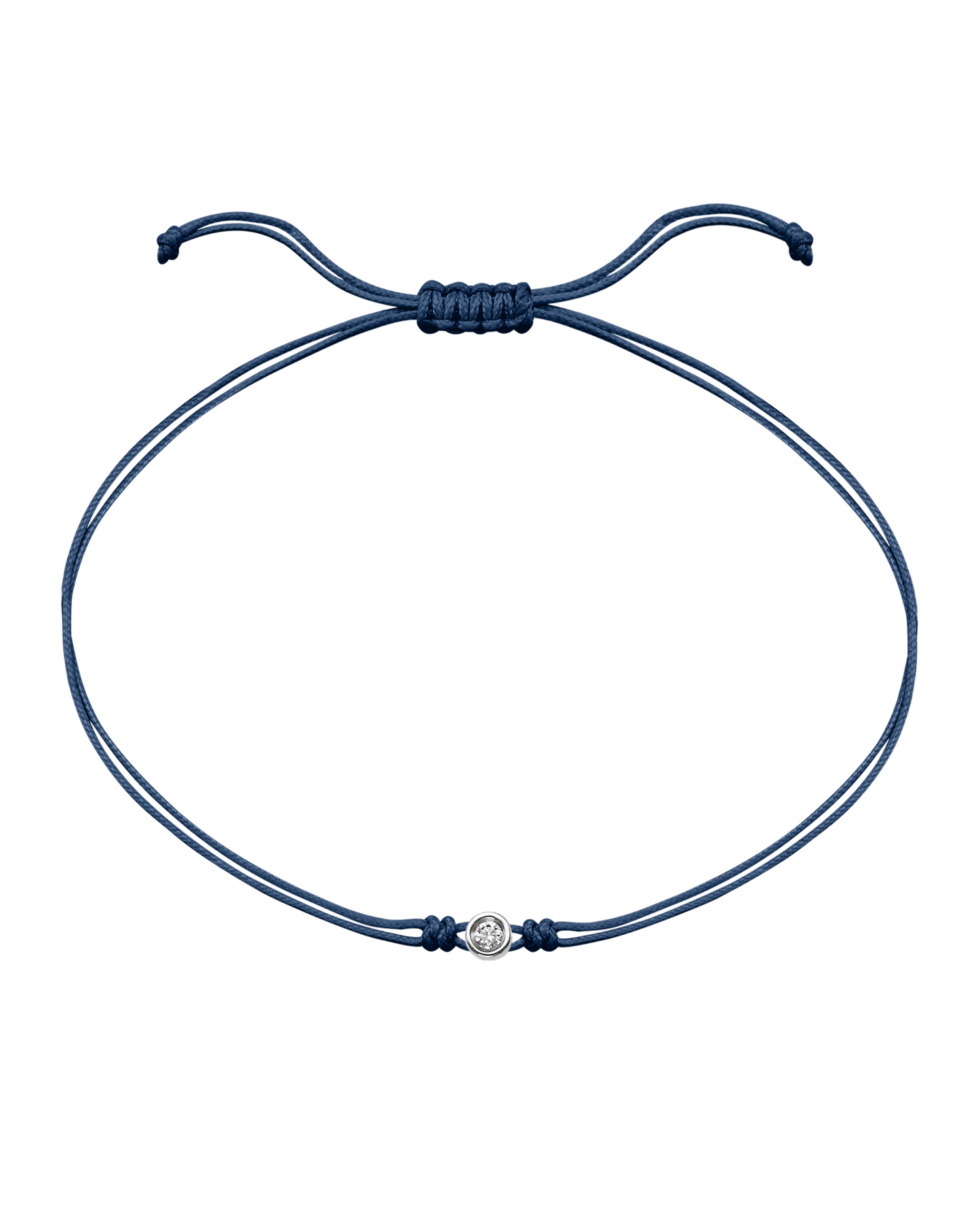 The Classic String of Love - 14K White Gold Bracelets 14K Solid Gold Indigo Small: 0.03ct