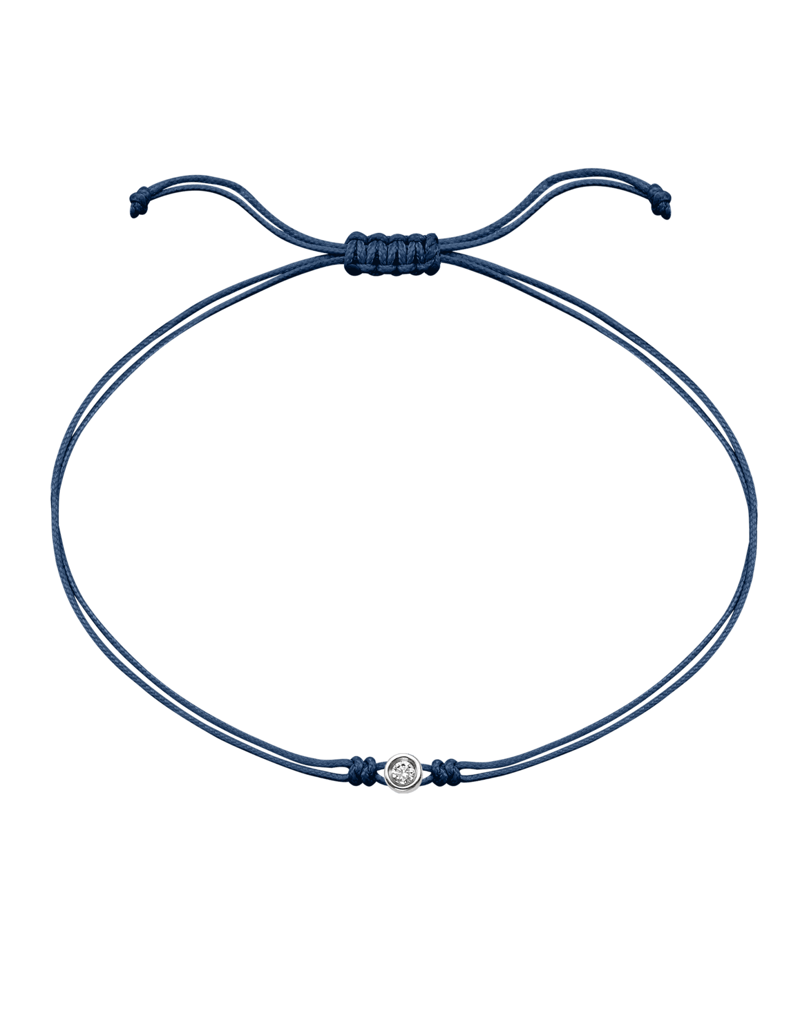 The Classic String of Love - 14K White Gold Bracelets 14K Solid Gold Indigo Small: 0.03ct