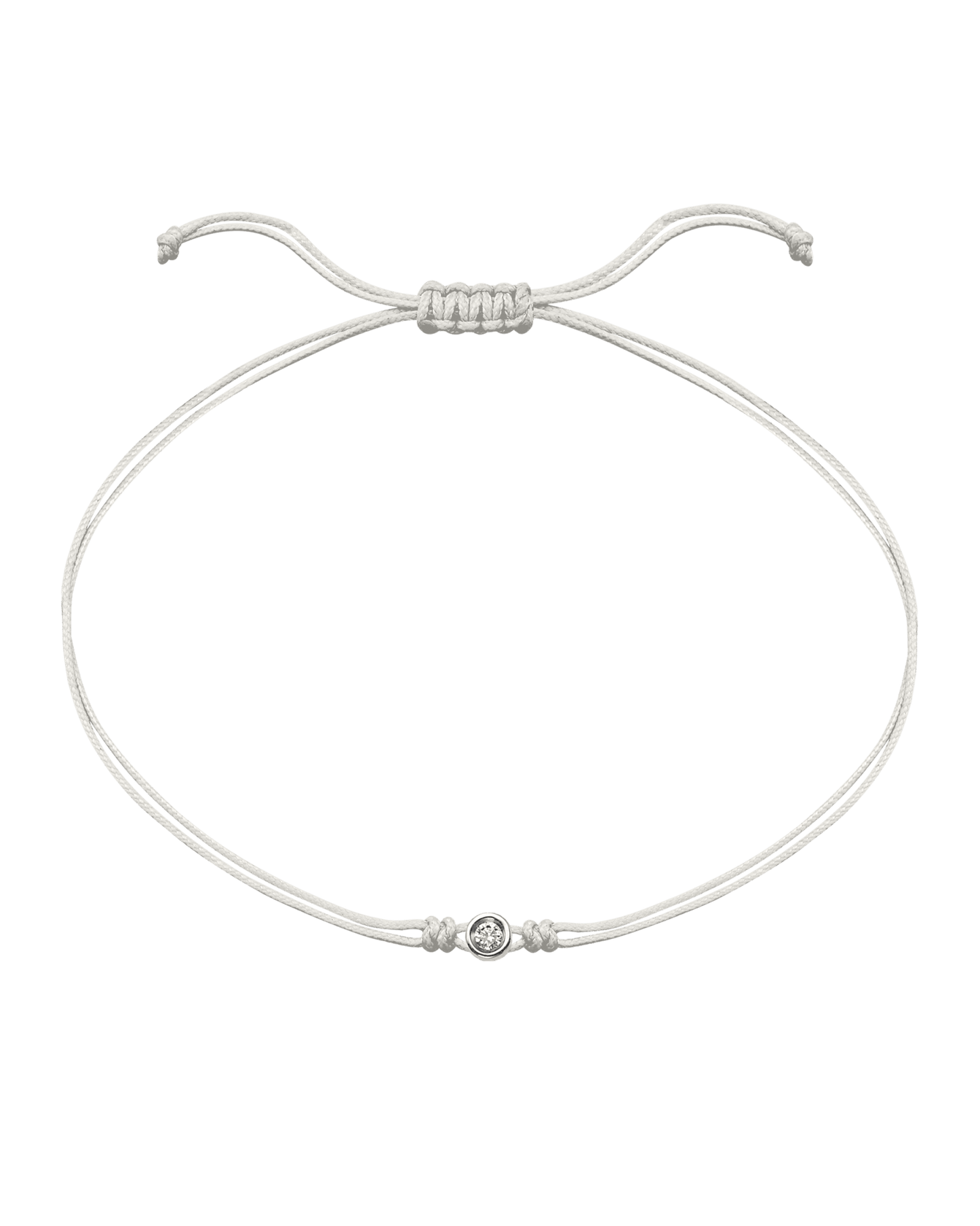 The Classic String of Love - 14K White Gold Bracelets 14K Solid Gold Pearl Small: 0.03ct